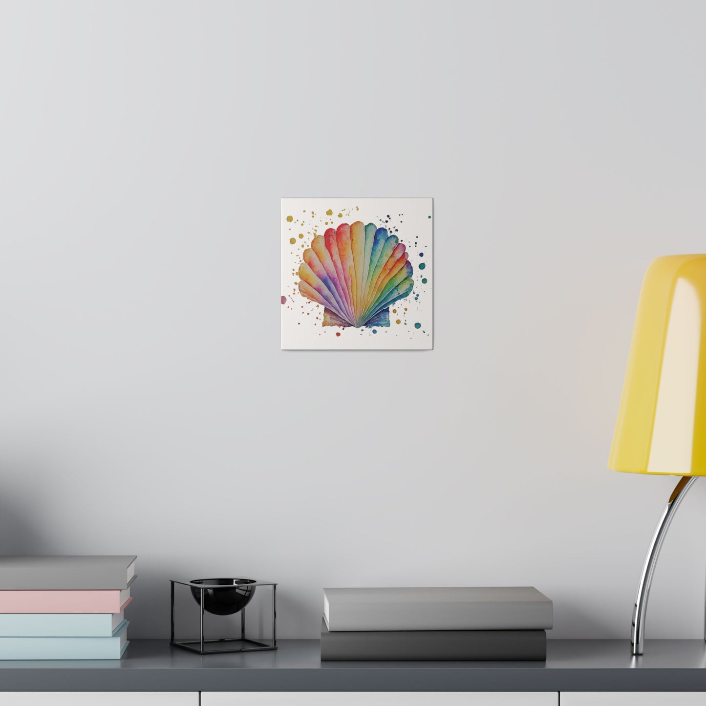 Watercolor Pectin Seashell Canvas Print Wall Art Décor, Beach Décor