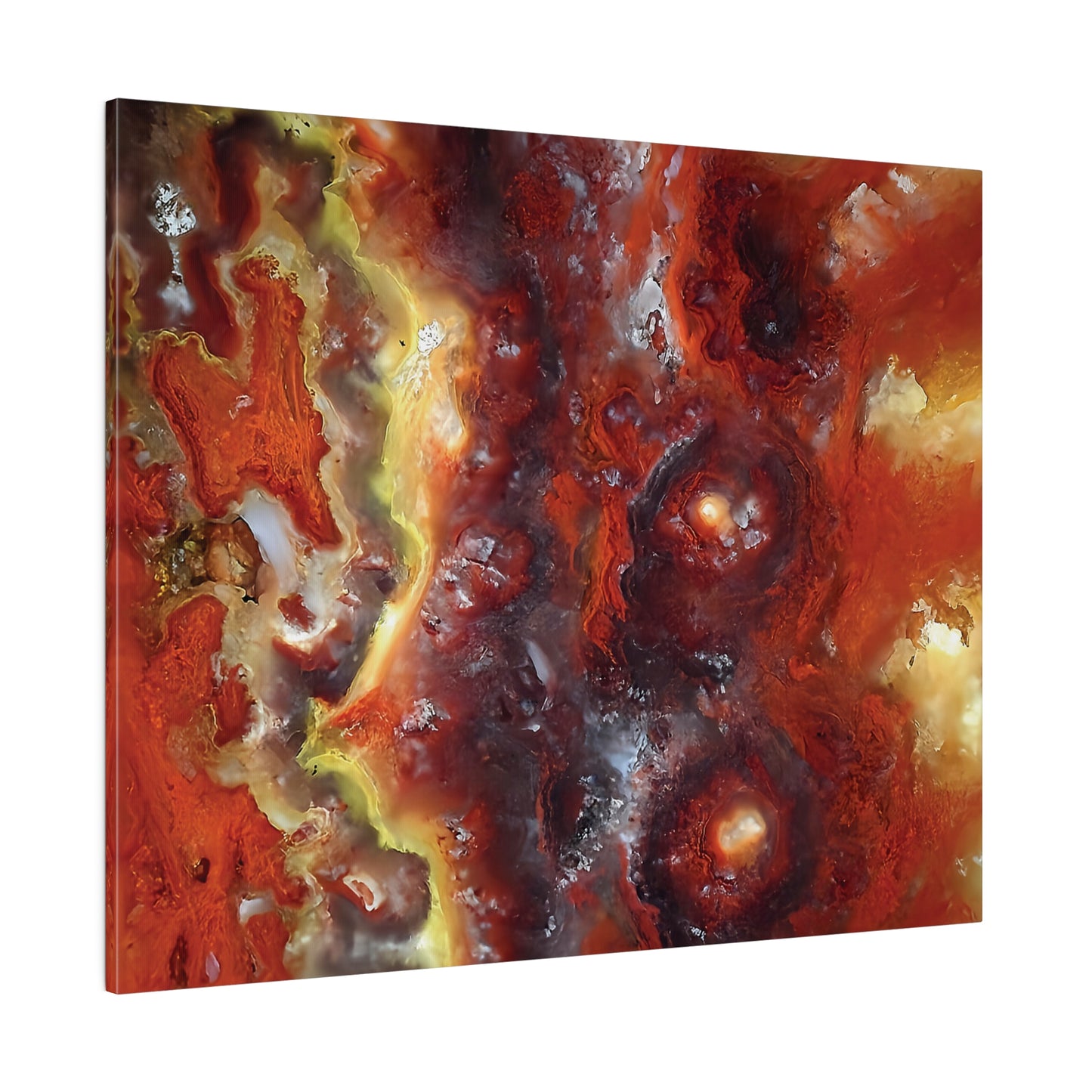 Wildfire Hyalite Bubble Opal Canvas Print Wall Art Décor