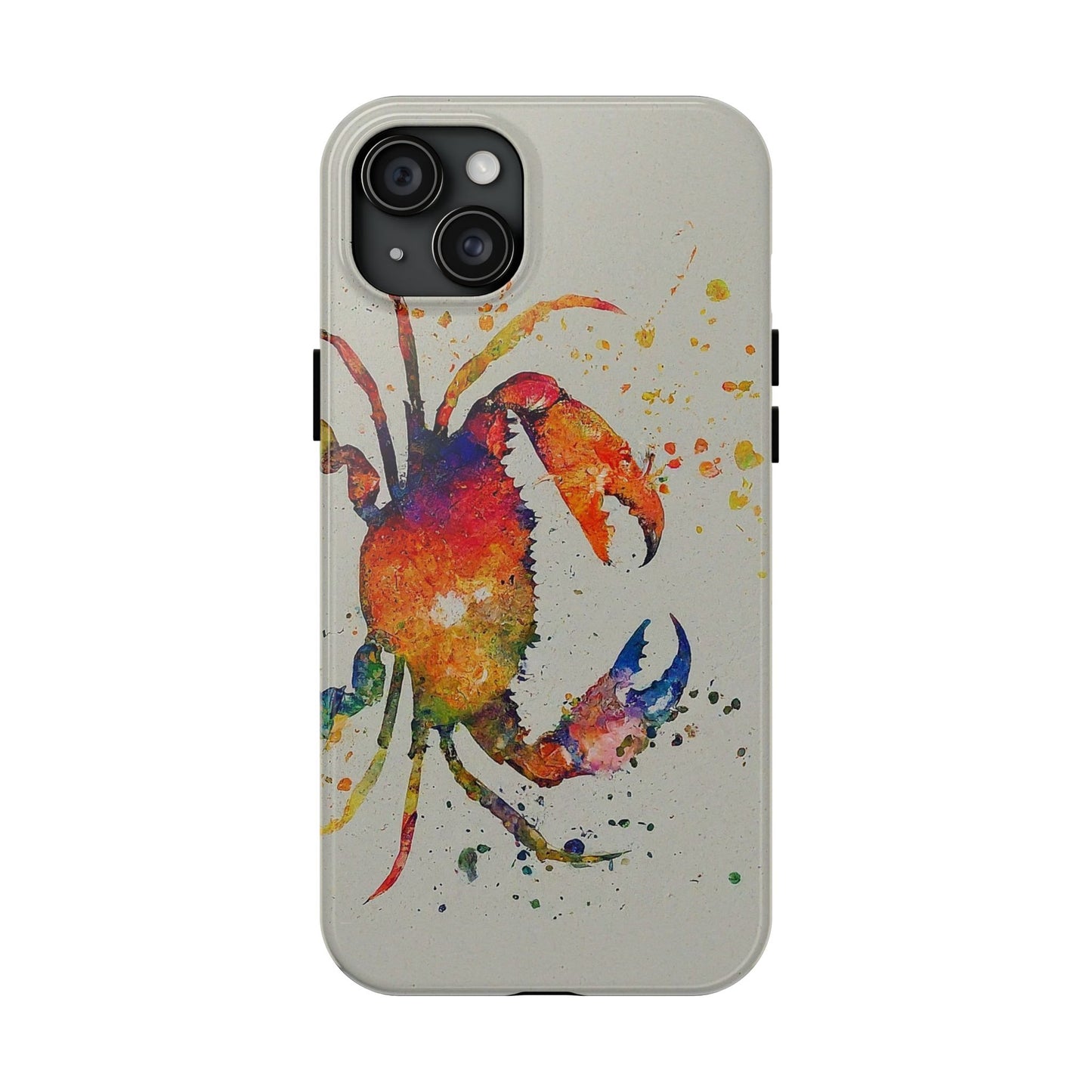 Water Color Crab iPhone 15 Tough Phone Case