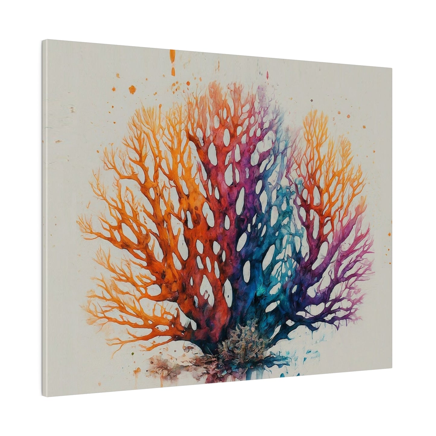 Watercolor Sea Coral Canvas Print Wall Art Décor, Beach Décor