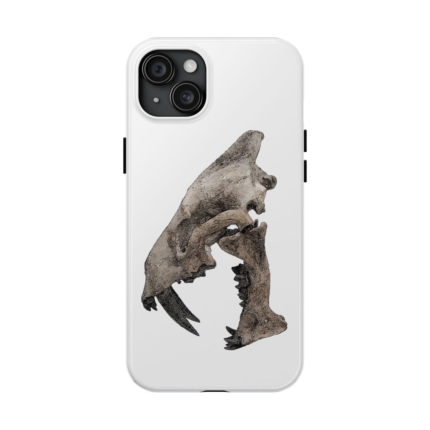 Ink Sketch Saber Cat iPhone 15 Tough Phone Case