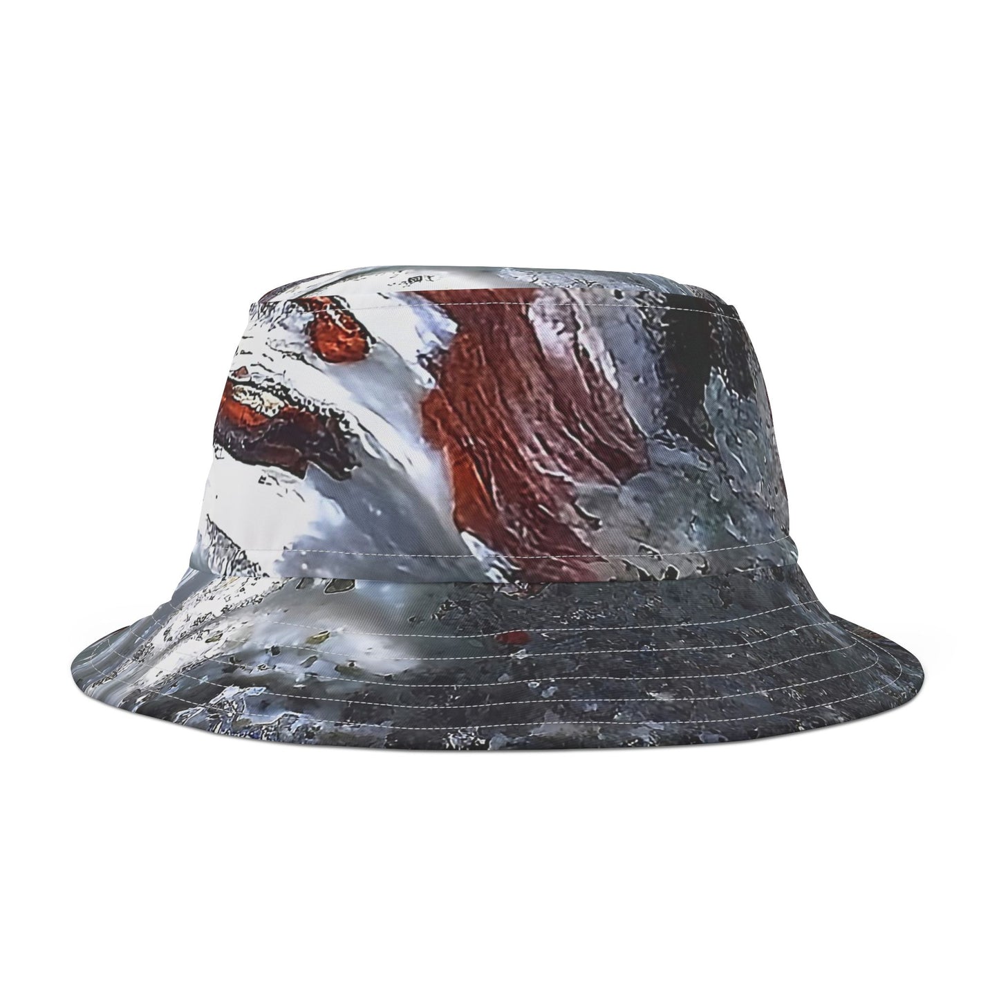 Rock Art-Inspired Floppy Bucket Hat –Stromatolite Collenia undosa- Unique Tie-Dye Ish Design