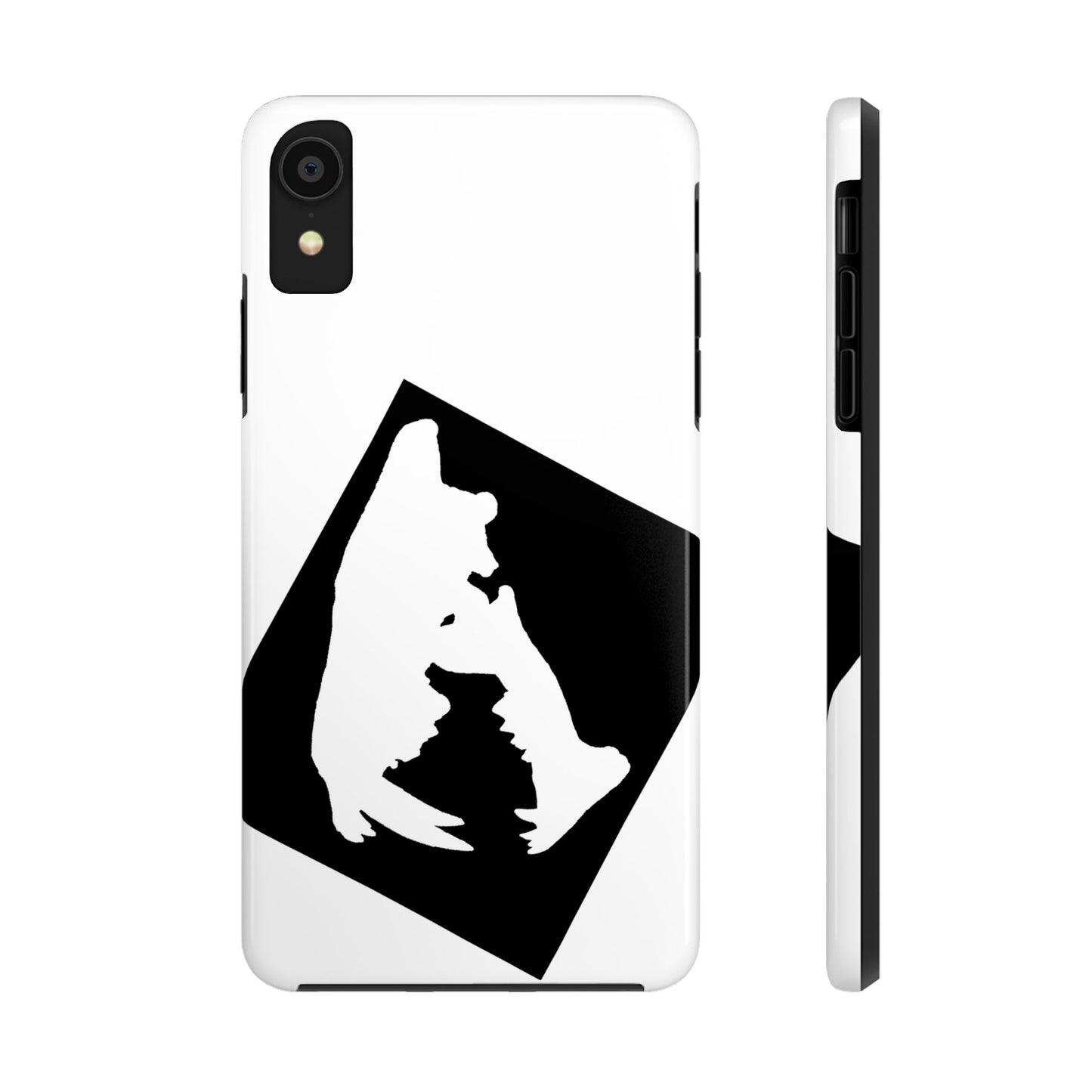 Black & White Saber Cat iPhone X Tough Phone Case
