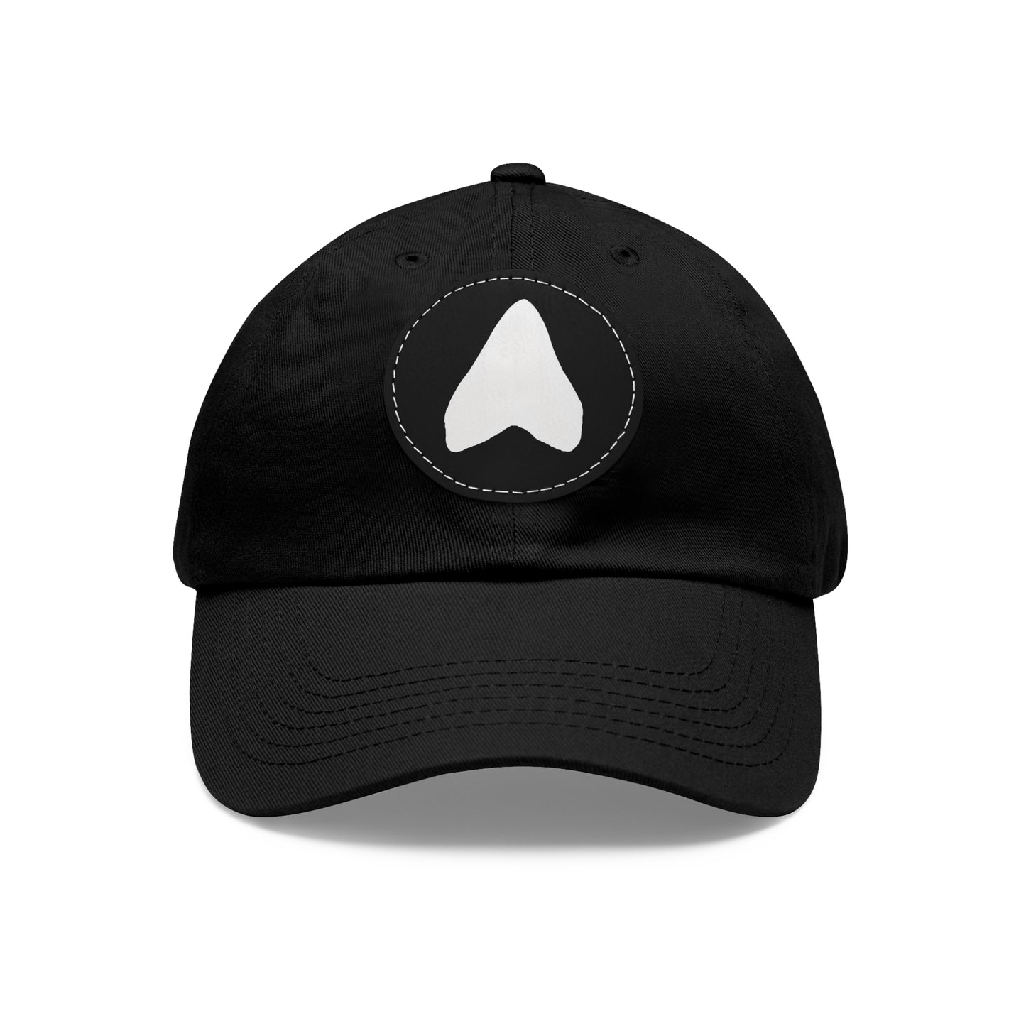 Megalodon Shark Tooth Hat\Cap with Leather Patch - Multiple Colors