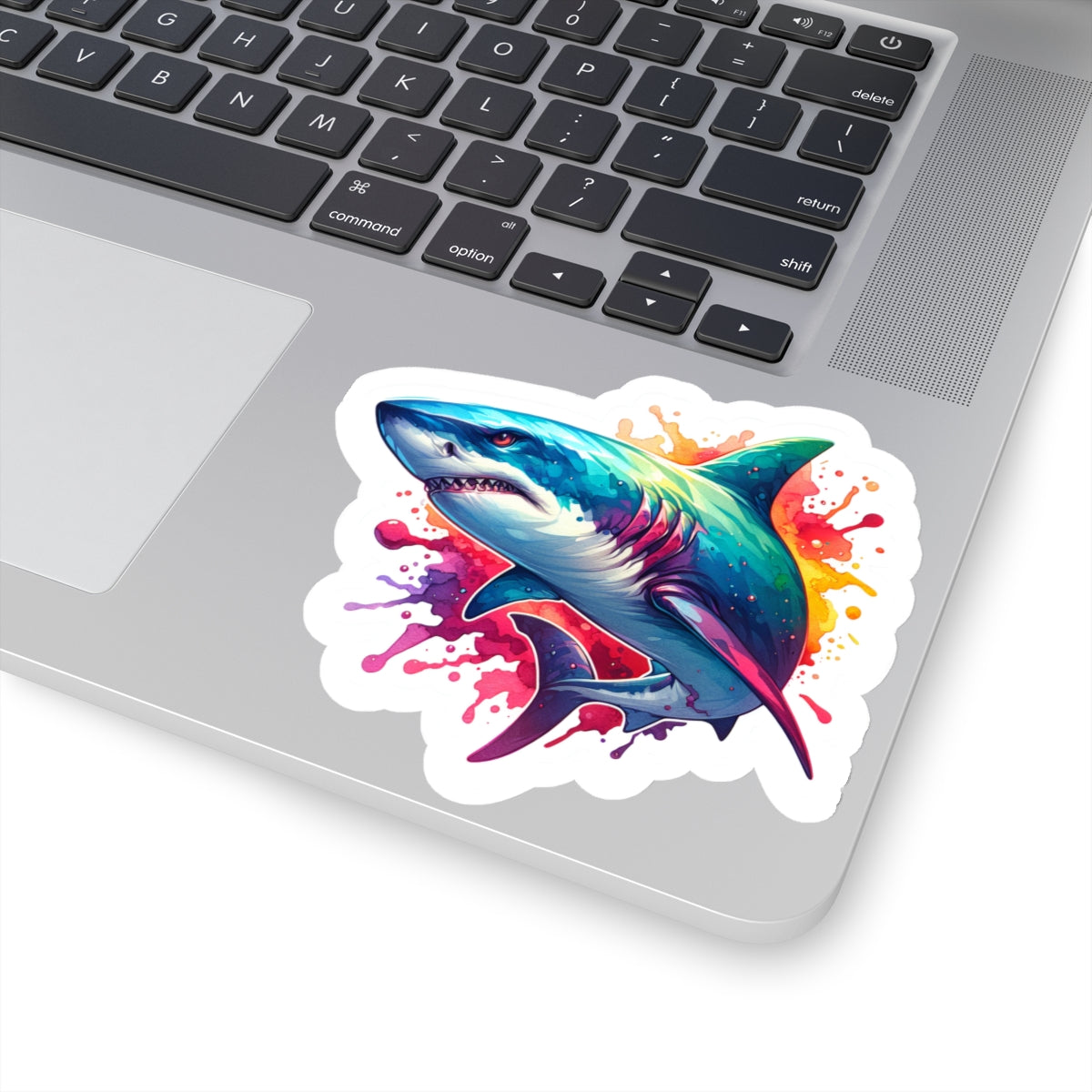 Colorful Great White Shark Sticker