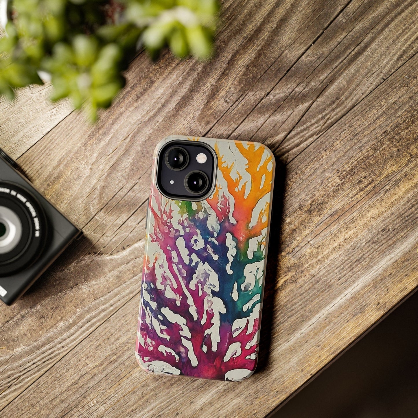 Water color Coral iPhone 13 Tough Phone Case