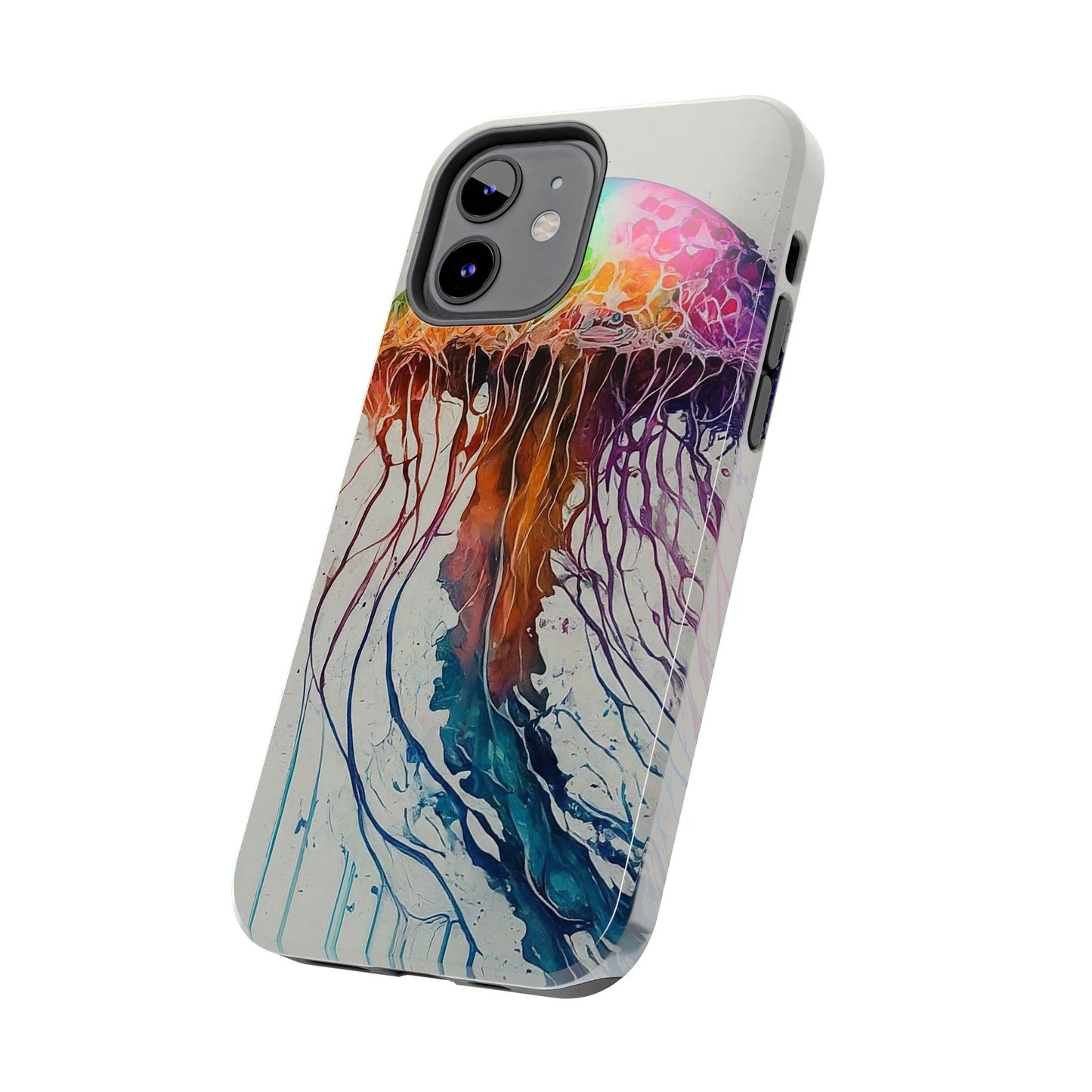 Water Color Jellyfish iPhone 12 Tough Phone Case