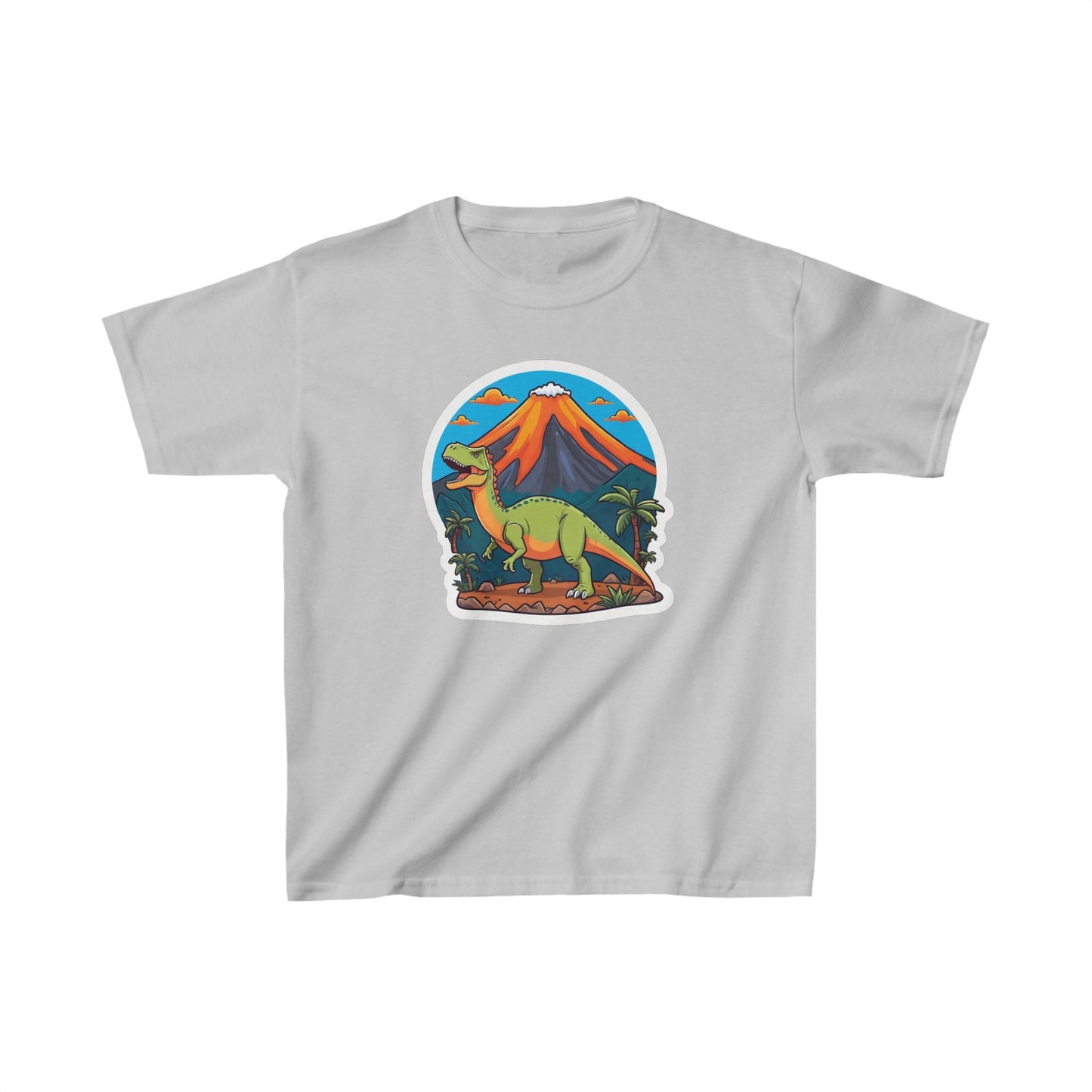 Kids Dinosaur with Volcano T-shirt