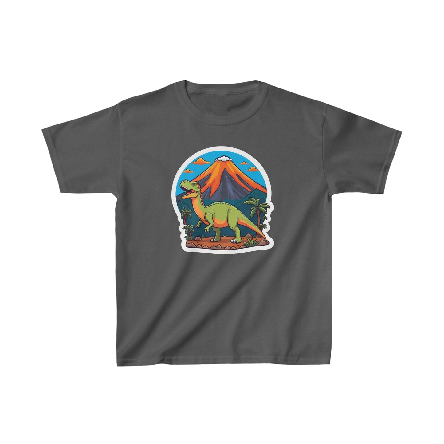 Kids Dinosaur with Volcano T-shirt