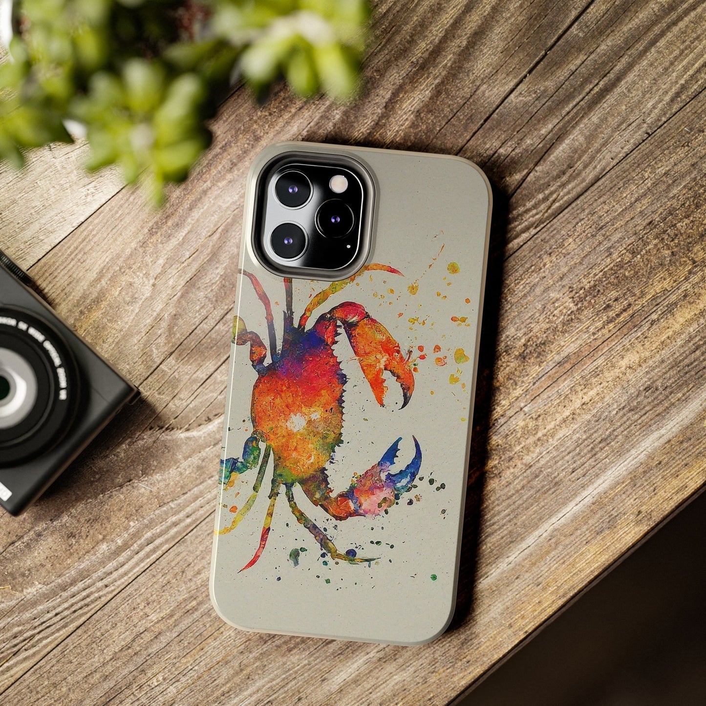 Water Color Crab iPhone 12 Tough Phone Case