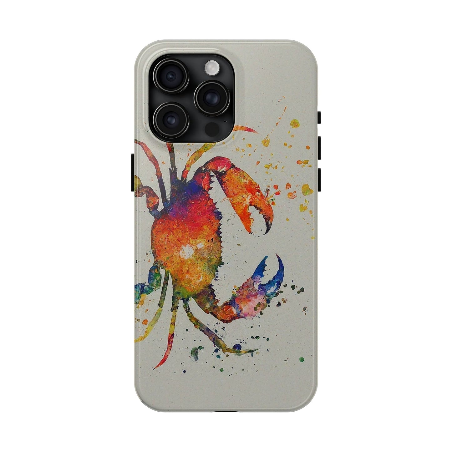 Water Color Crab iPhone 15 Tough Phone Case