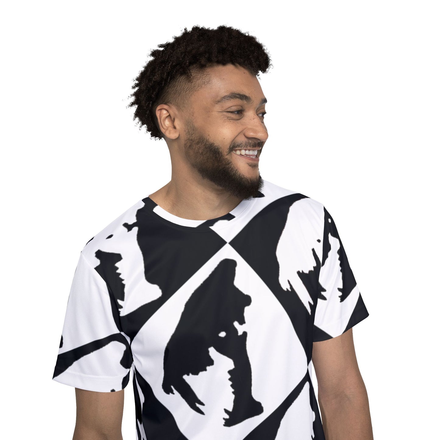 Black and white Saber Cat Sports Jersey