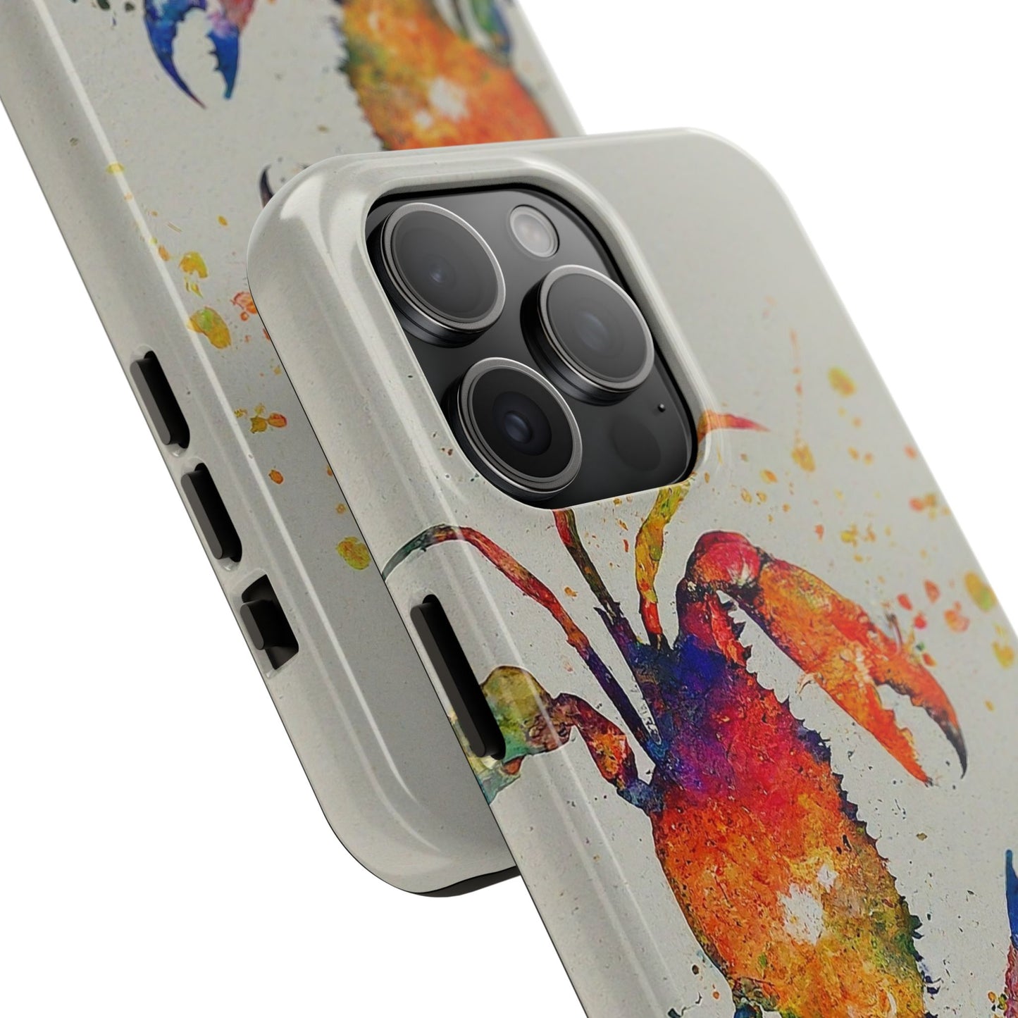 Water Color Crab iPhone 15 Tough Phone Case