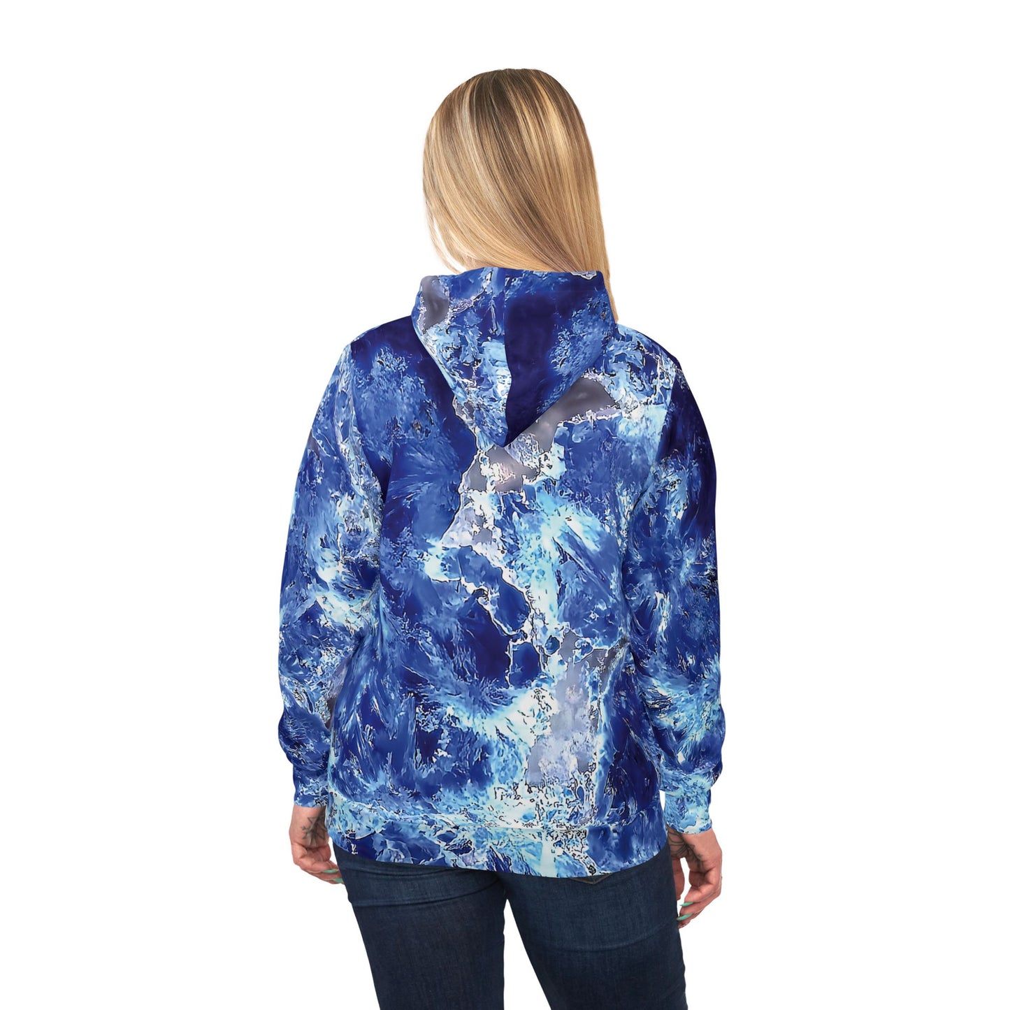 Vibrant rock art hoodies – Unique unisex custom hooded sweatshirt with a colorful shattuckite tie dye like patterns for men and women