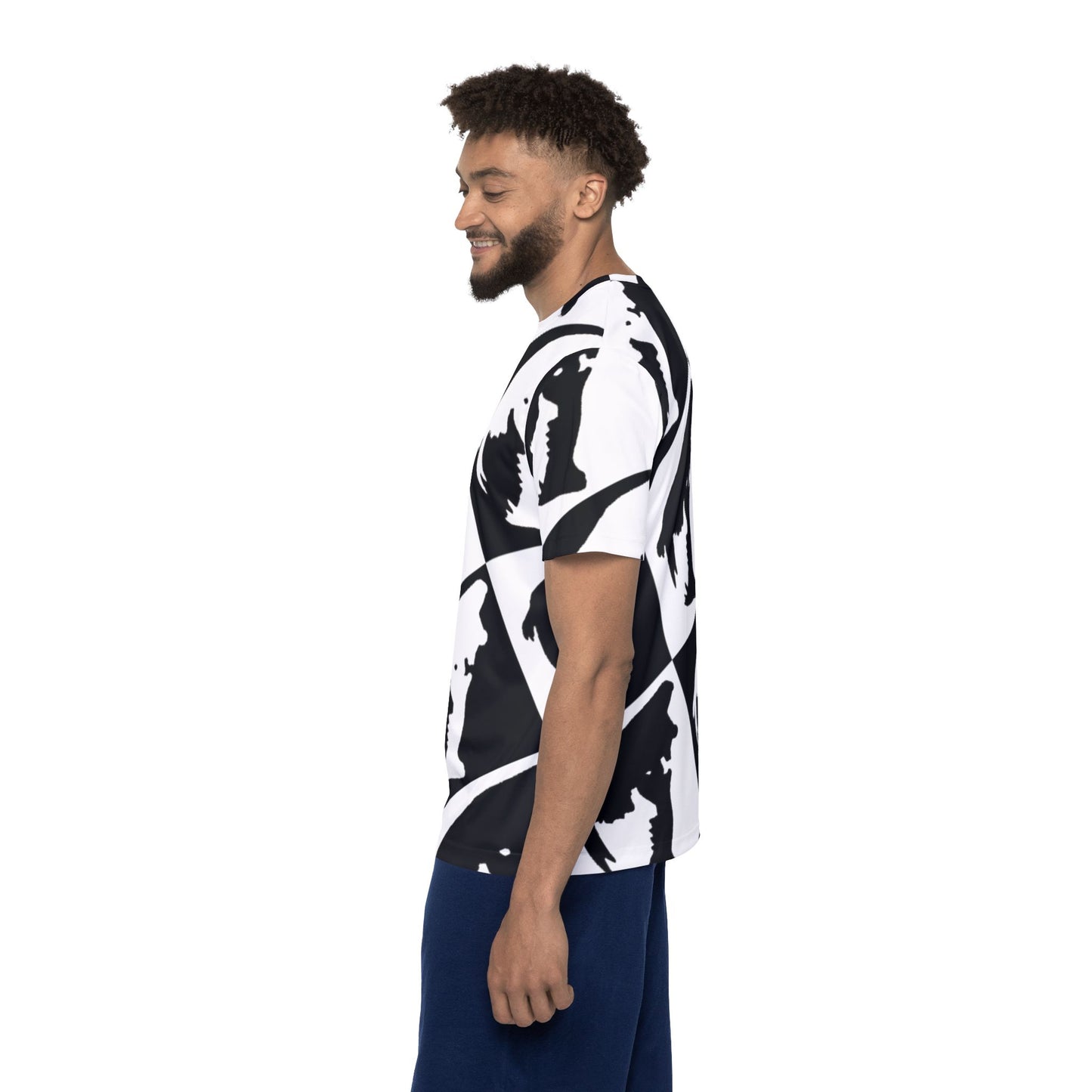 Black and white Saber Cat Sports Jersey