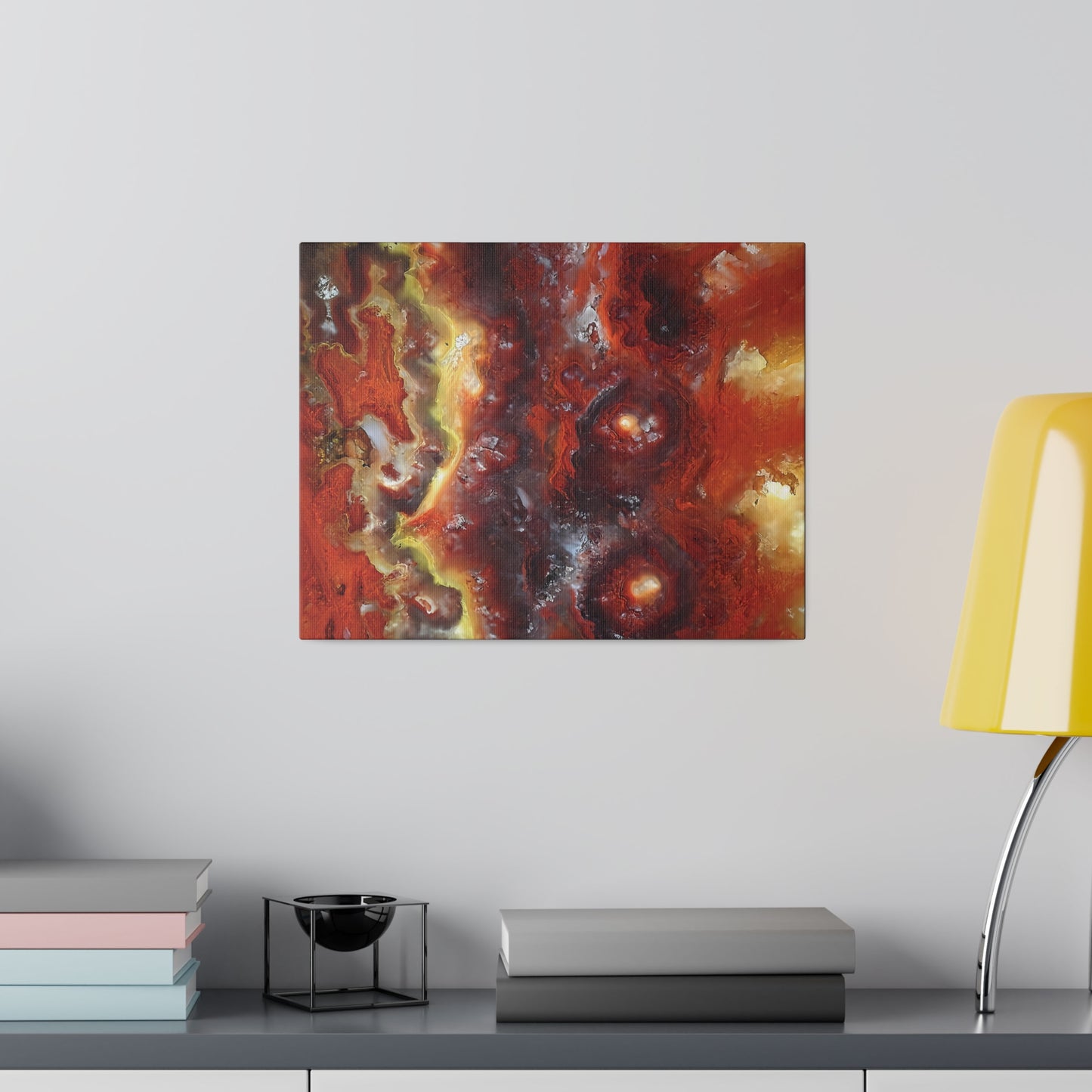 Wildfire Hyalite Bubble Opal Canvas Print Wall Art Décor