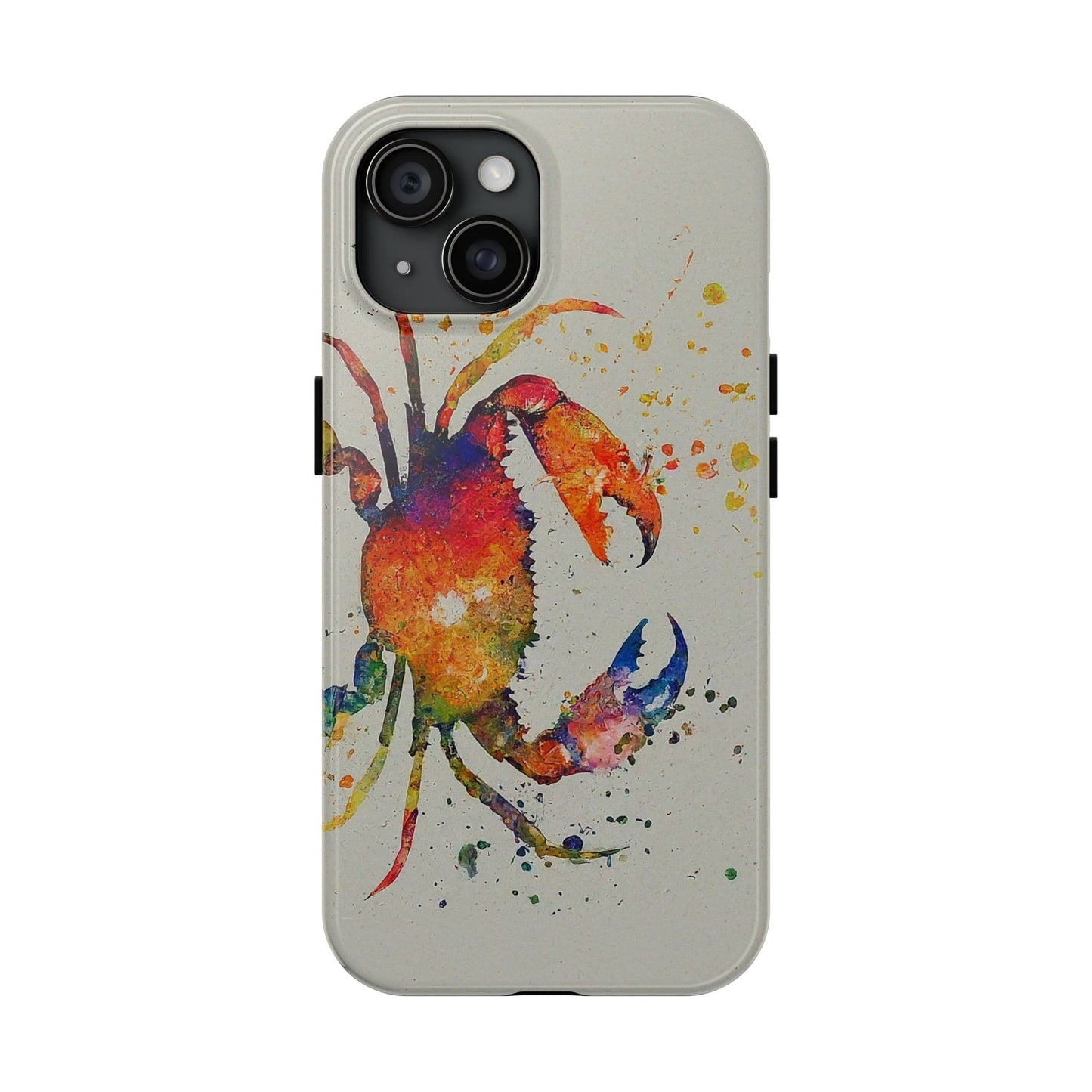 Water Color Crab iPhone 15 Tough Phone Case