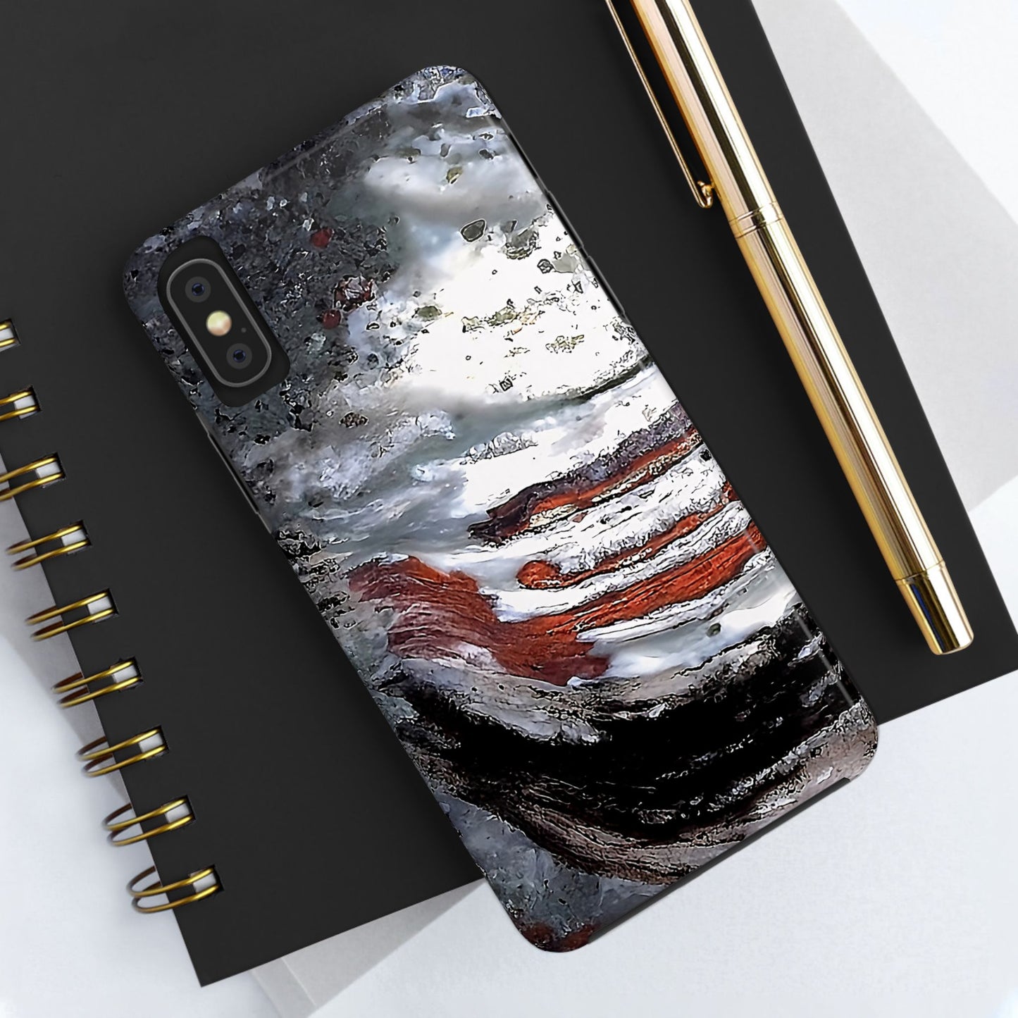 Stromatolite Collenia undosa iPhone X Tough Phone Case
