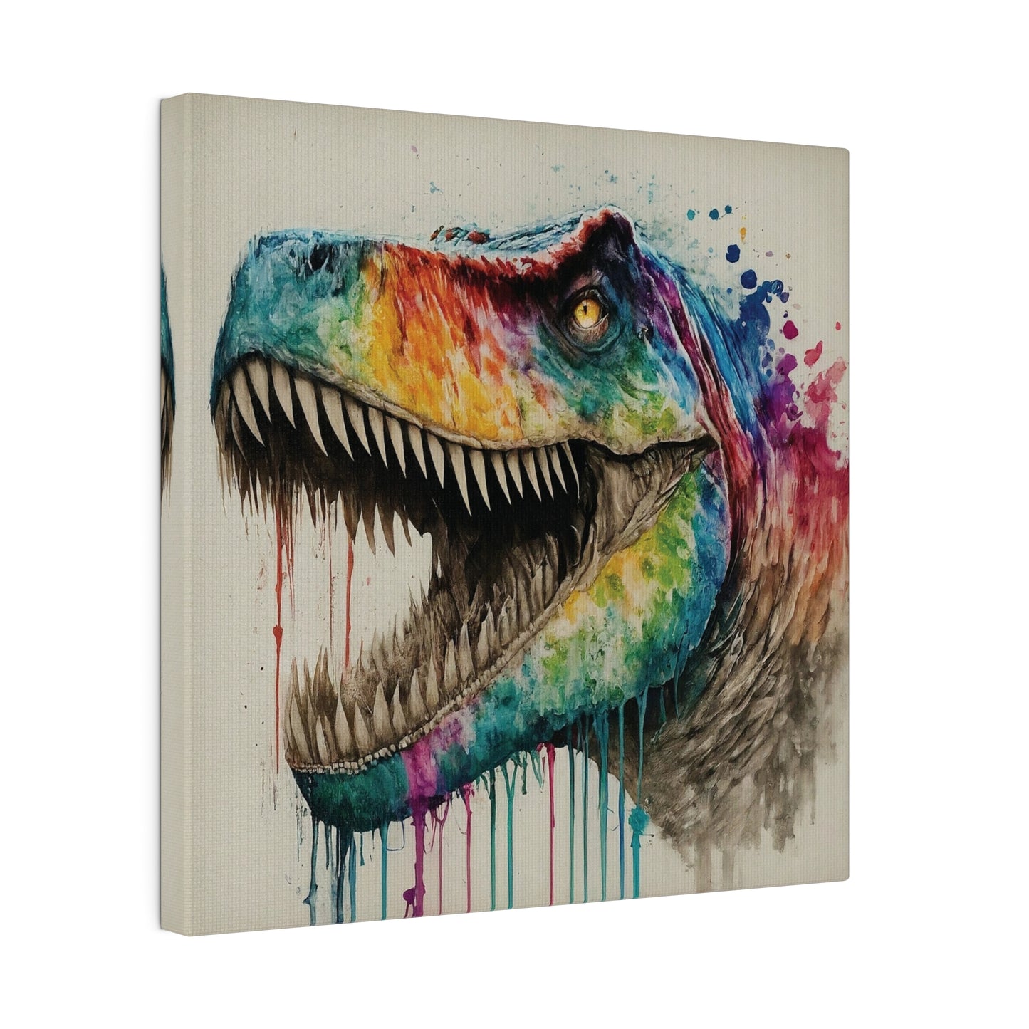 Watercolor Tyrannosaurus rex Canvas Print Wall Art Décor, Beach Décor