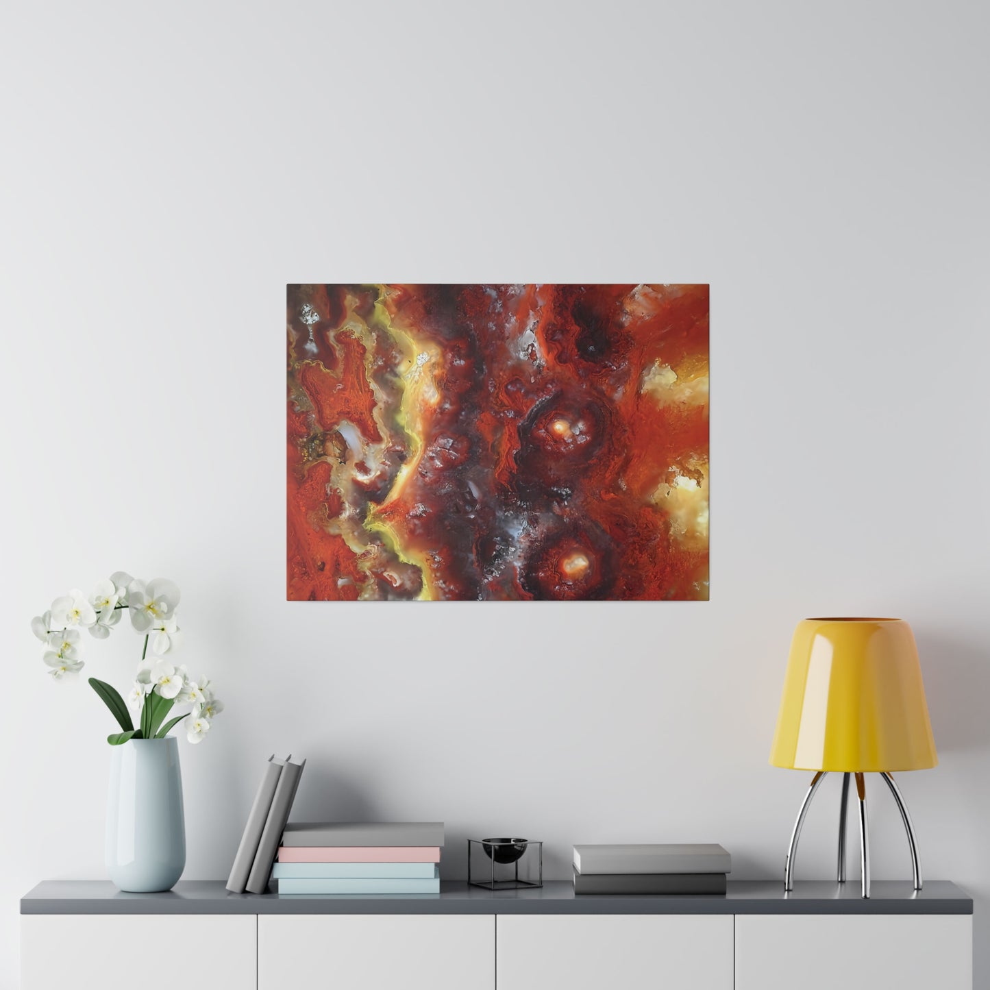 Wildfire Hyalite Bubble Opal Canvas Print Wall Art Décor