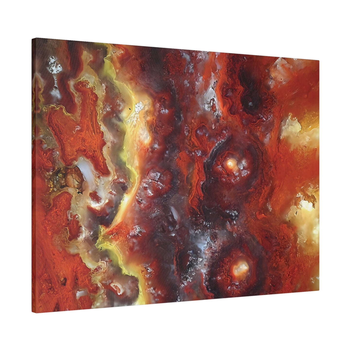 Wildfire Hyalite Bubble Opal Canvas Print Wall Art Décor