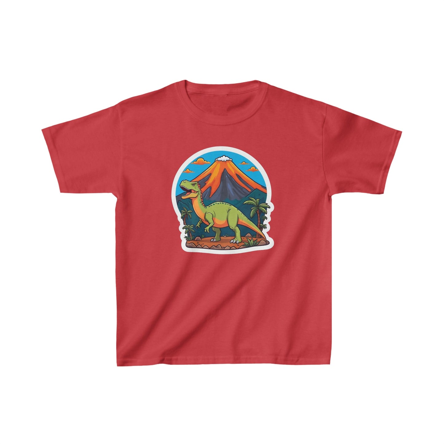 Kids Dinosaur with Volcano T-shirt