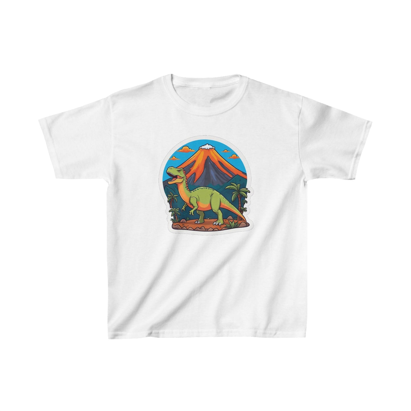 Kids Dinosaur with Volcano T-shirt
