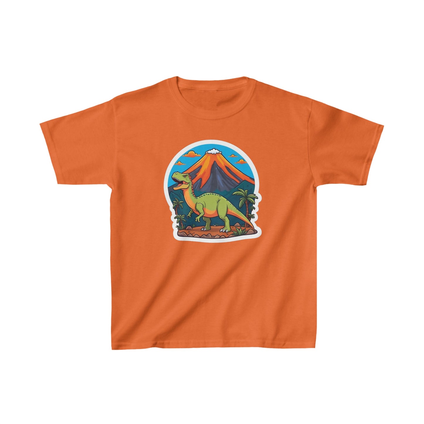 Kids Dinosaur with Volcano T-shirt
