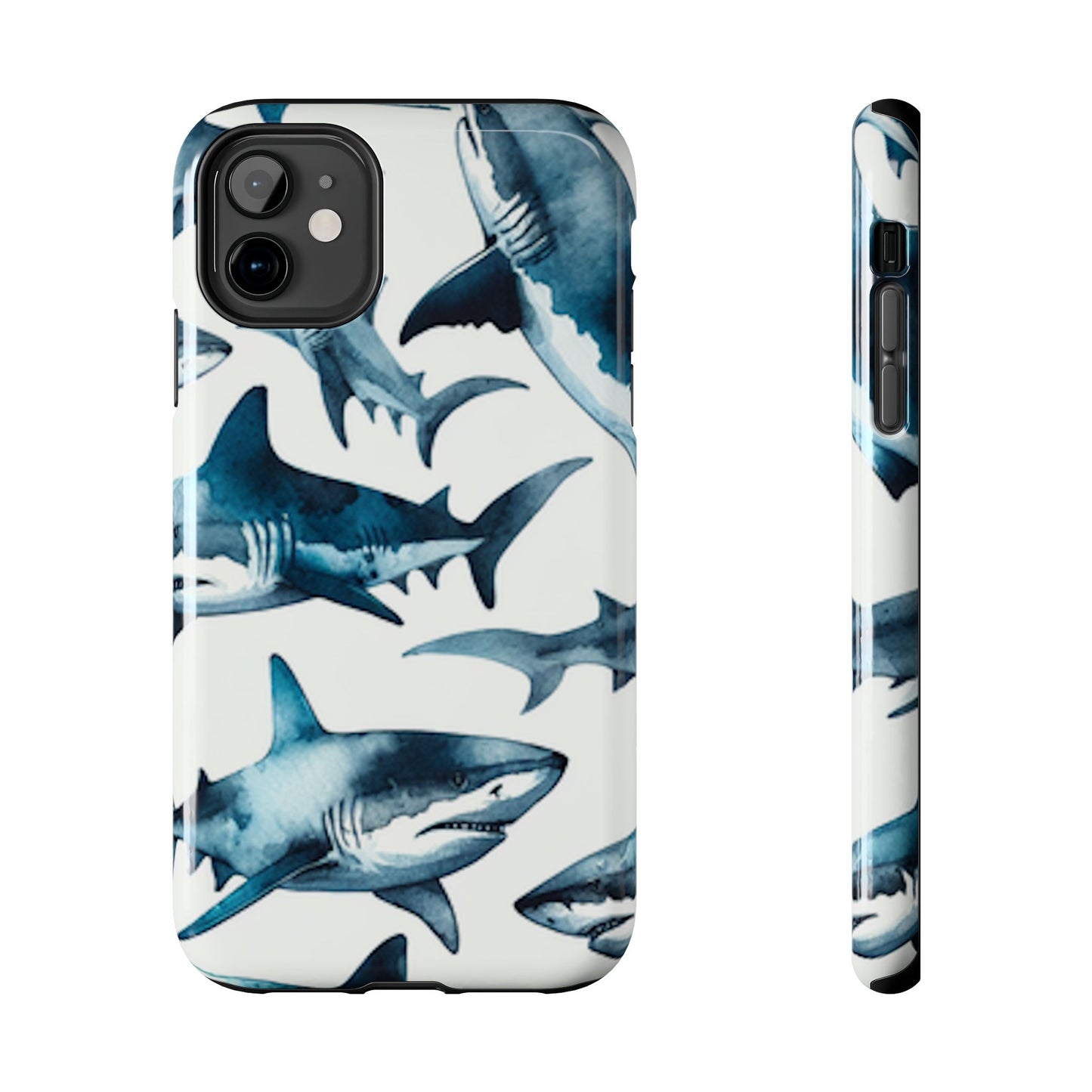 Shark Pattern iPhone 11 Tough Phone Case