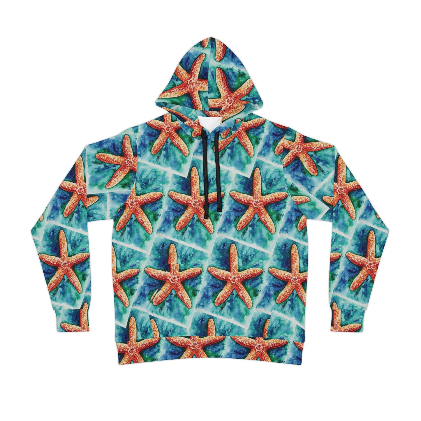 Copy of Colorful Unisex Watercolor Starfish Beach Art Hoodie