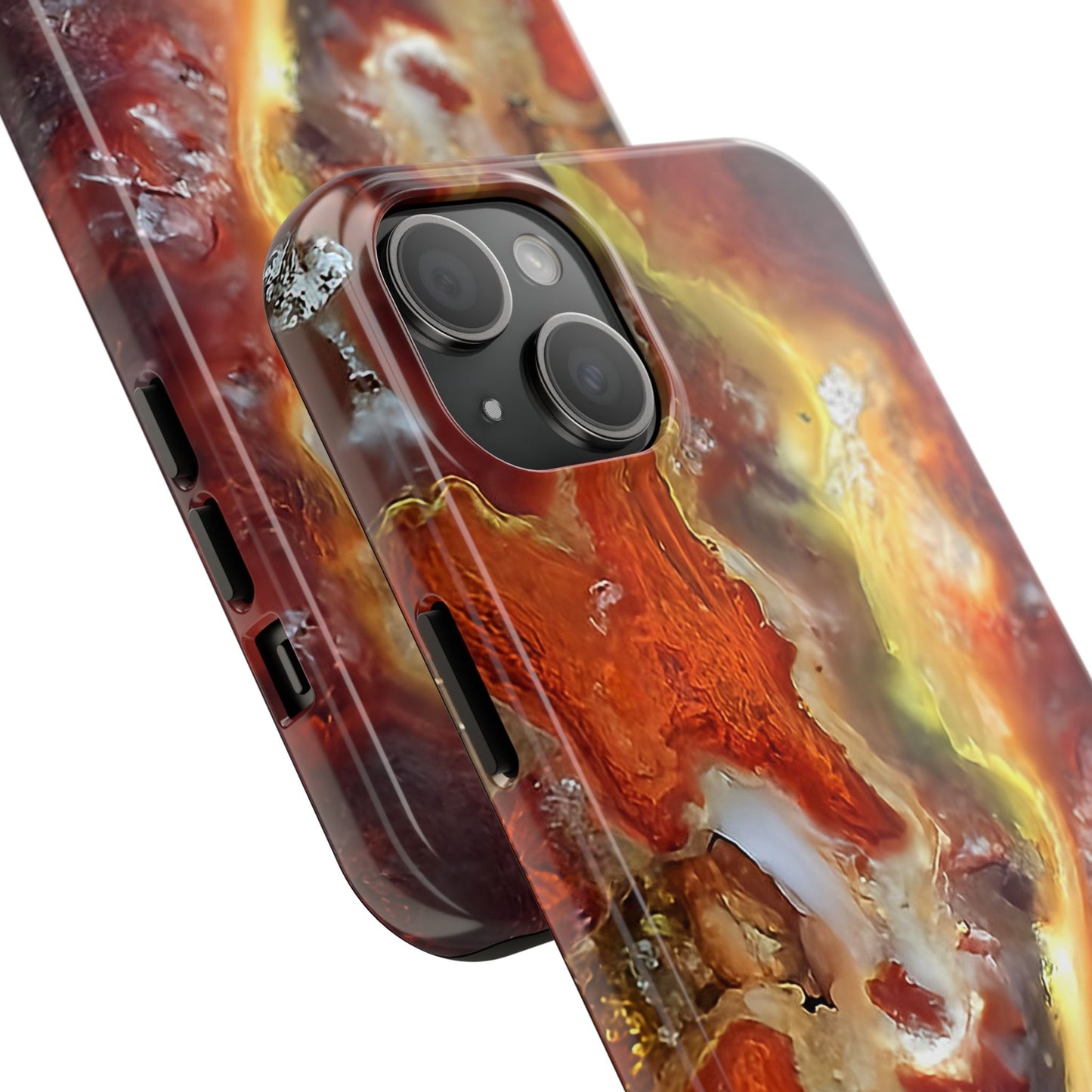 Wildfire Hyalite Bubble Opal iPhone 15 Tough Phone Case