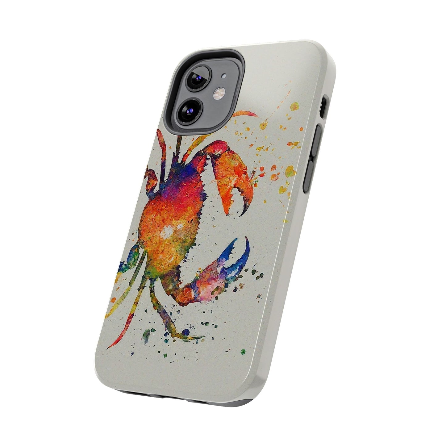 Water Color Crab iPhone 12 Tough Phone Case