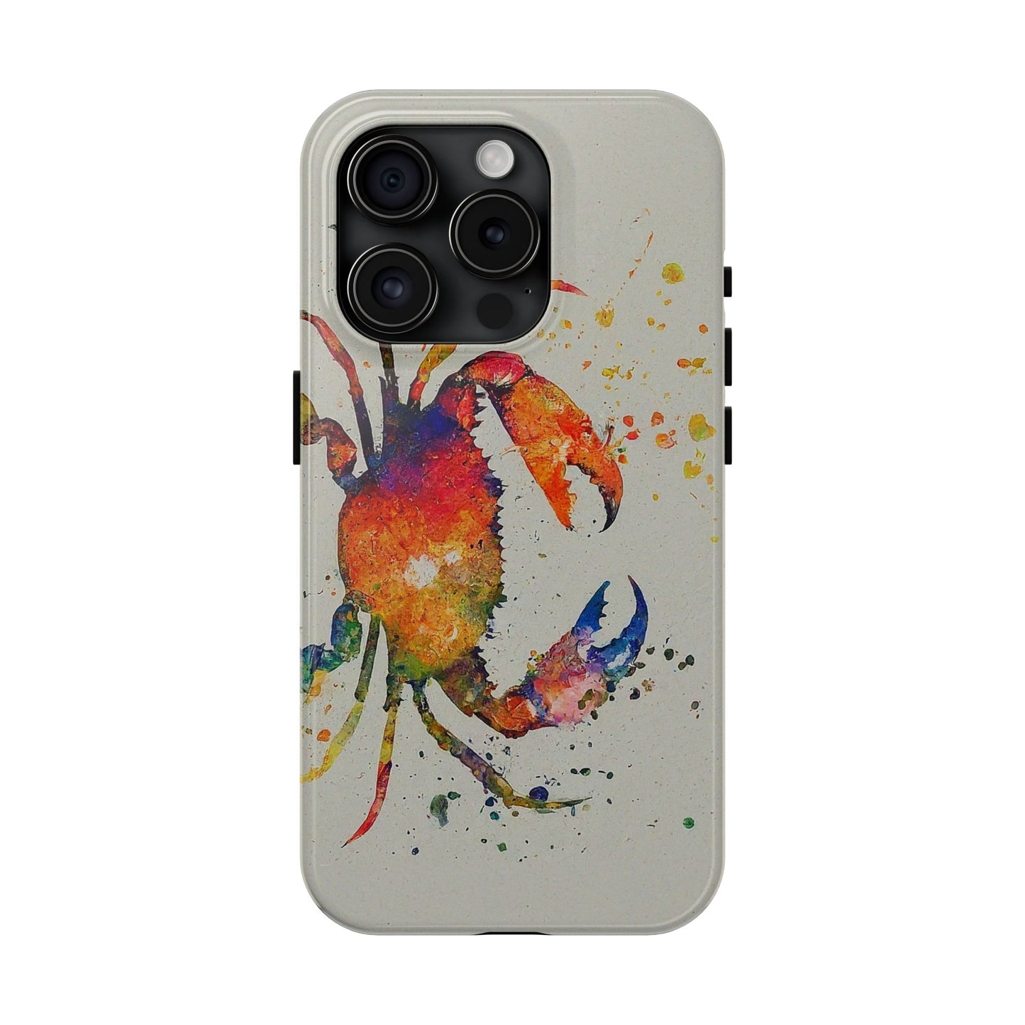 Water Color Crab iPhone 15 Tough Phone Case