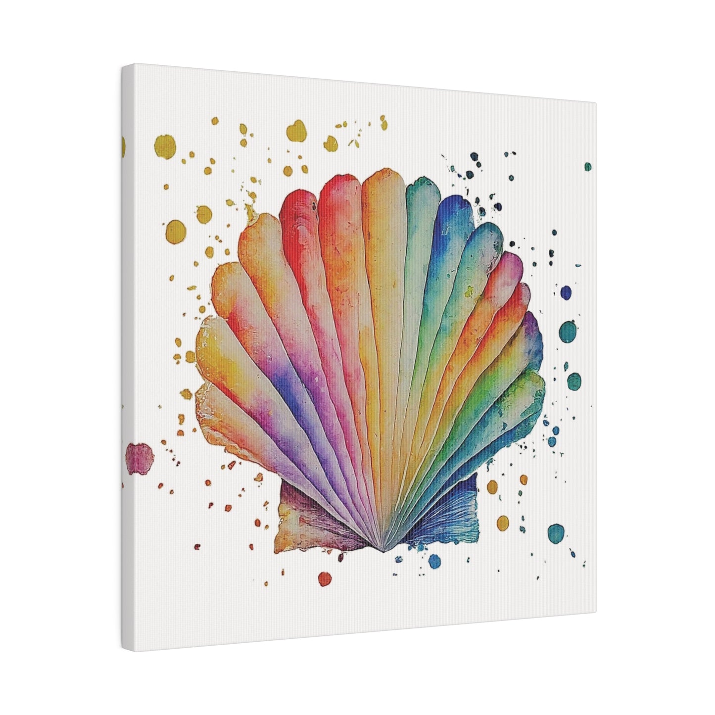 Watercolor Pectin Seashell Canvas Print Wall Art Décor, Beach Décor