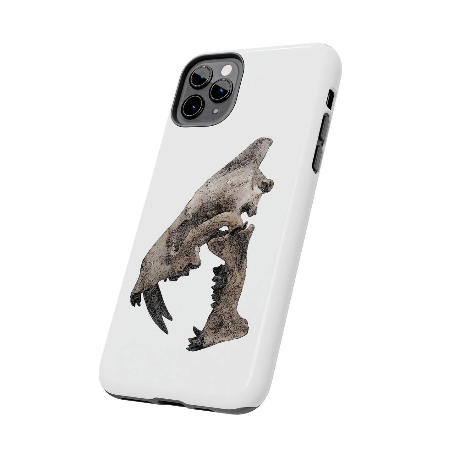 Ink Sketch Saber Cat iPhone 11 Tough Phone Case