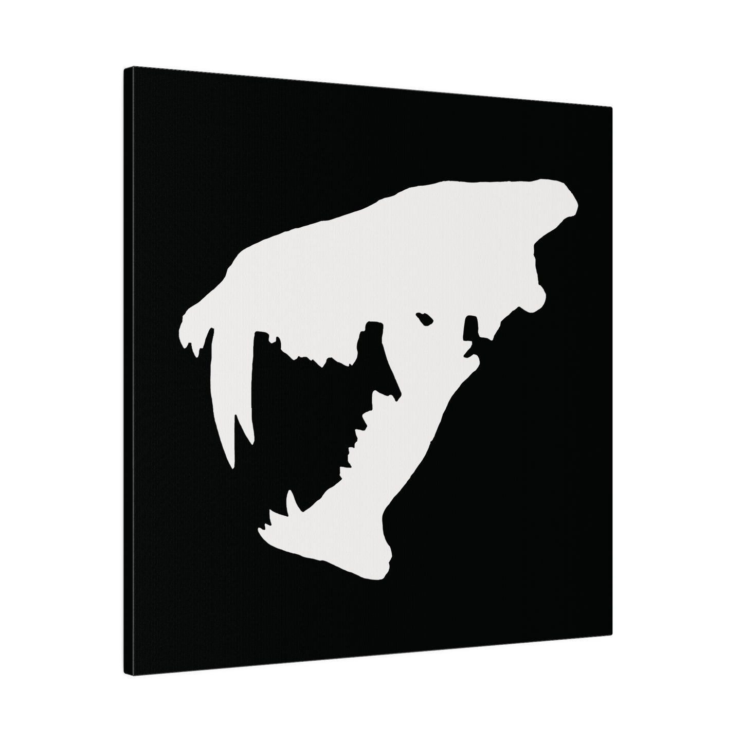 Black and White Saber Cat Canvas Print Wall Art Décor