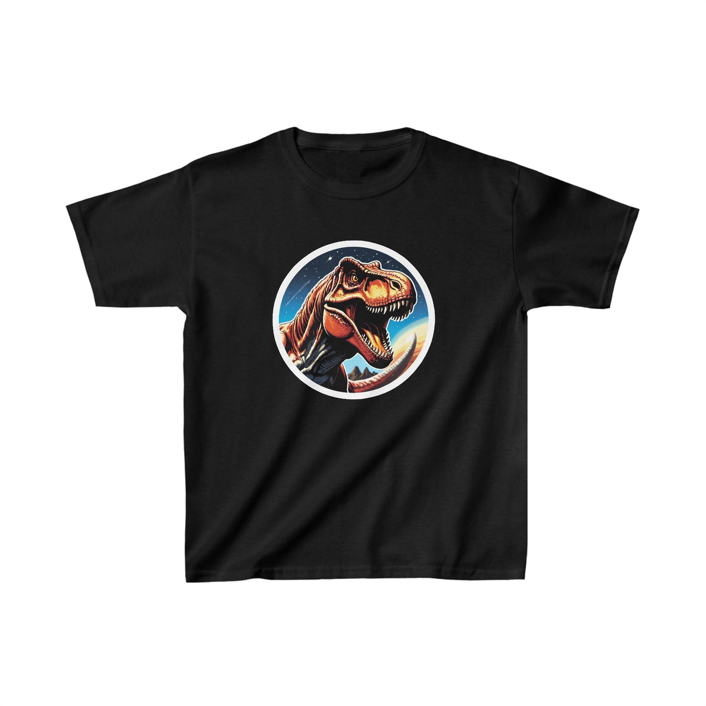 Kids Tyrannosaurus rex Head Dinosaur T-shirt