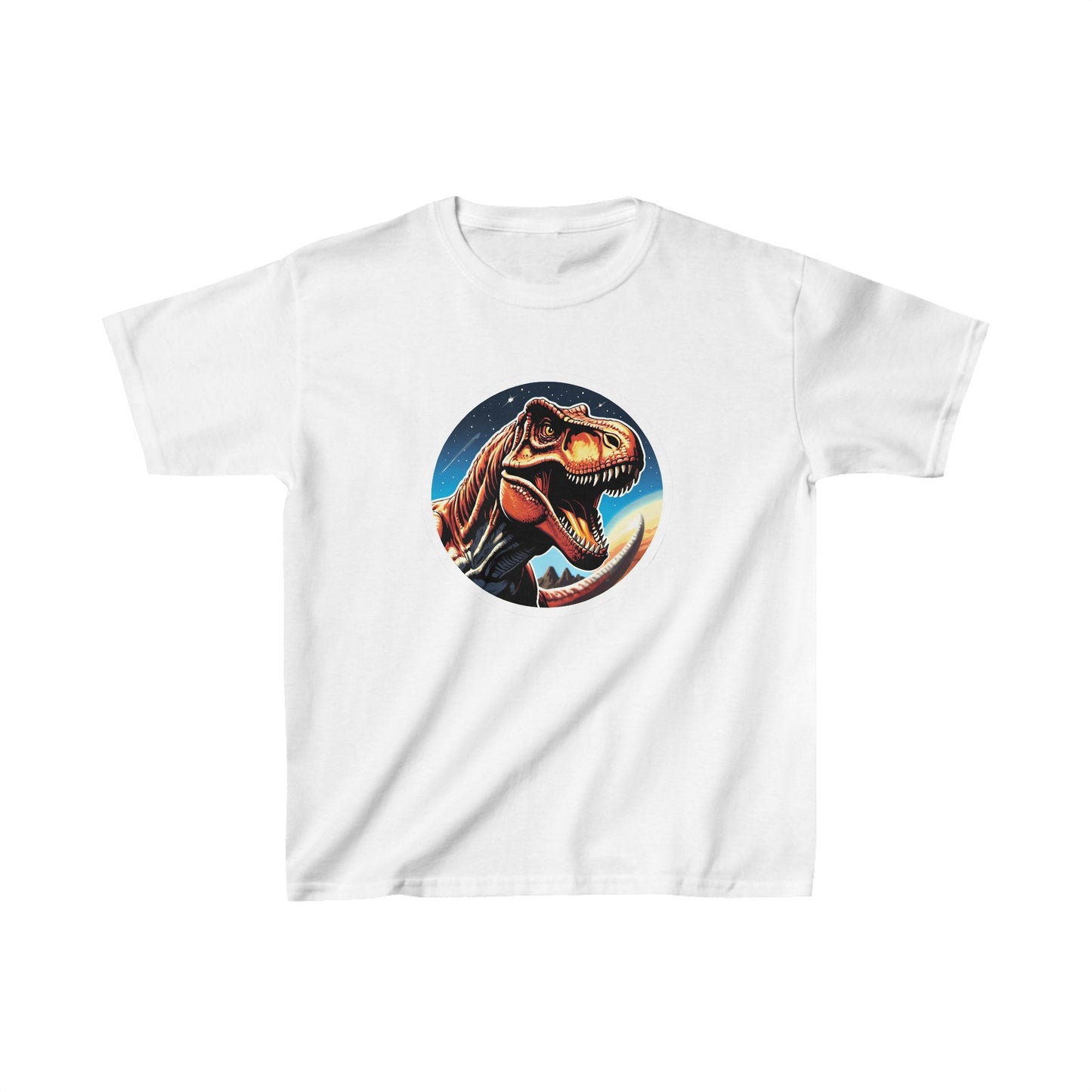 Kids Tyrannosaurus rex Head Dinosaur T-shirt