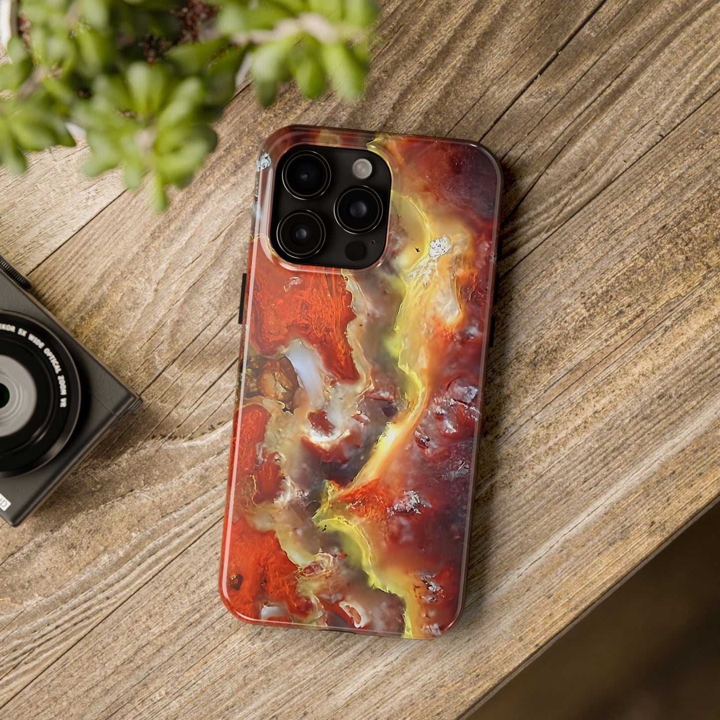 Wildfire Hyalite Bubble Opal iPhone 15 Tough Phone Case