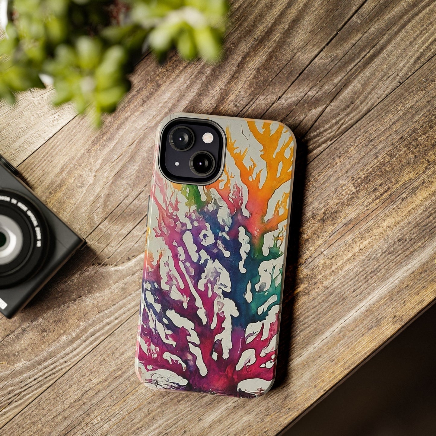Water color Coral iPhone 13 Tough Phone Case