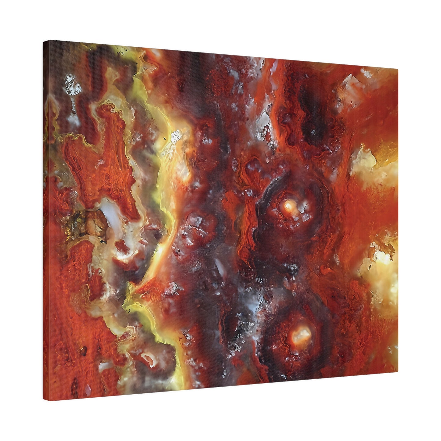 Wildfire Hyalite Bubble Opal Canvas Print Wall Art Décor