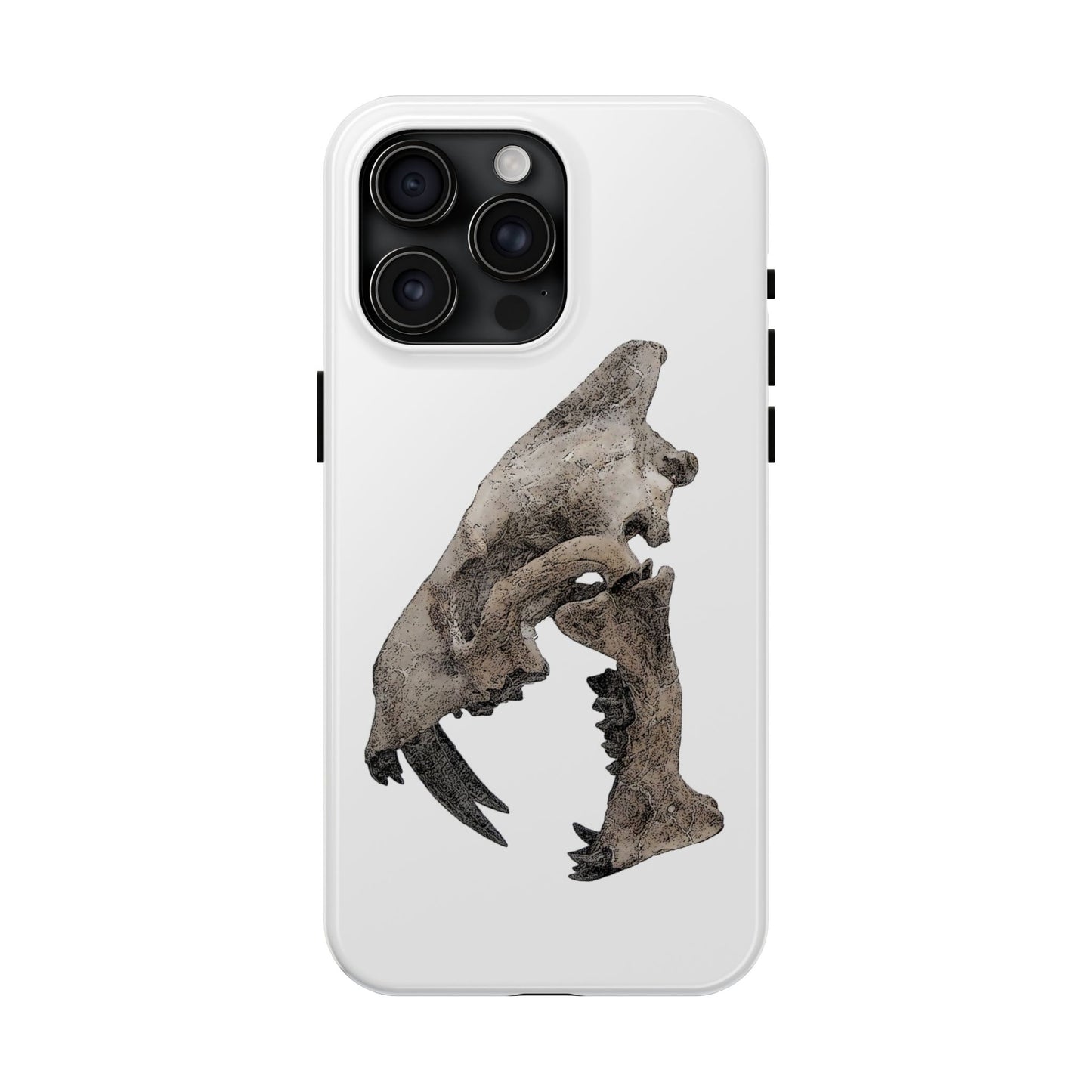 Ink Sketch Saber Cat iPhone 15 Tough Phone Case