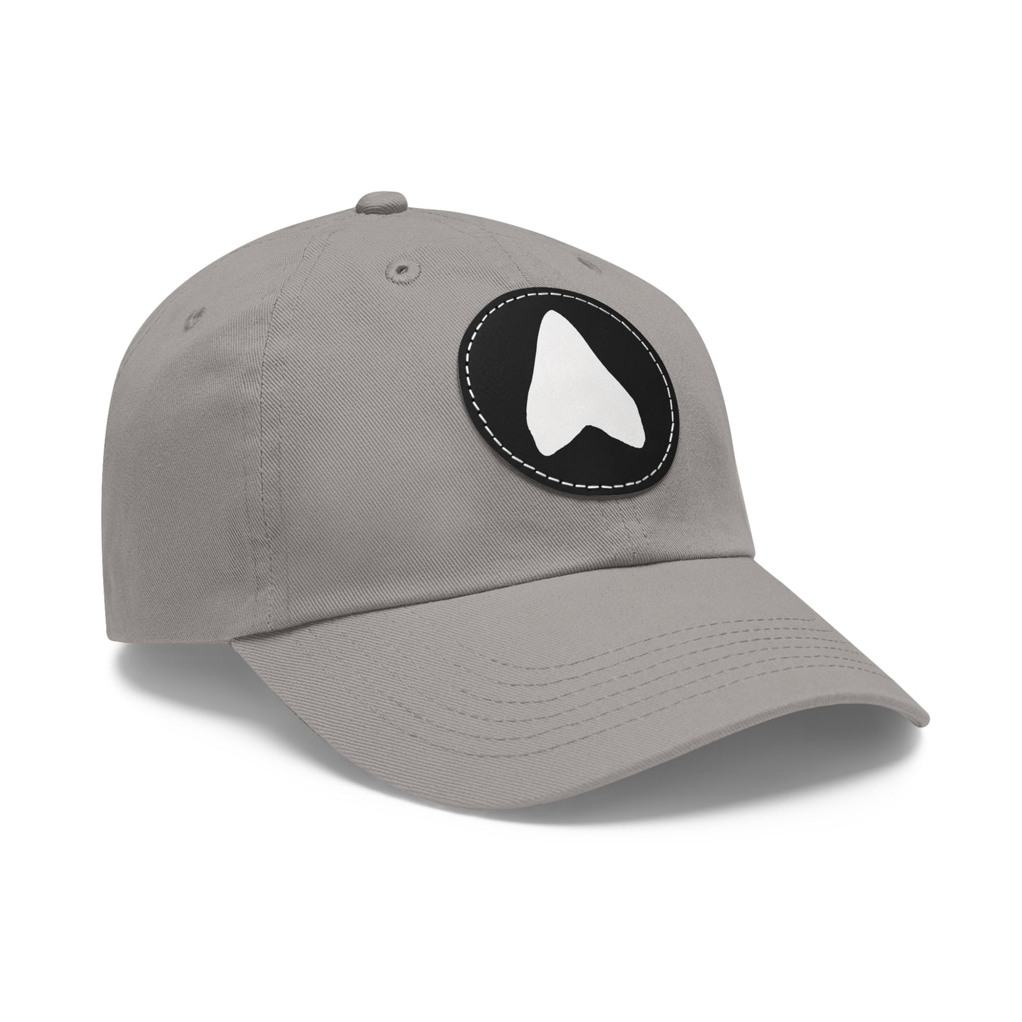 Megalodon Shark Tooth Hat\Cap with Leather Patch - Multiple Colors