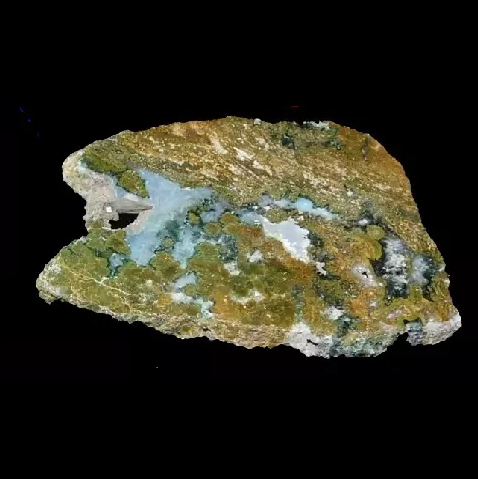 Polished Green Agate slab from Indonesia
