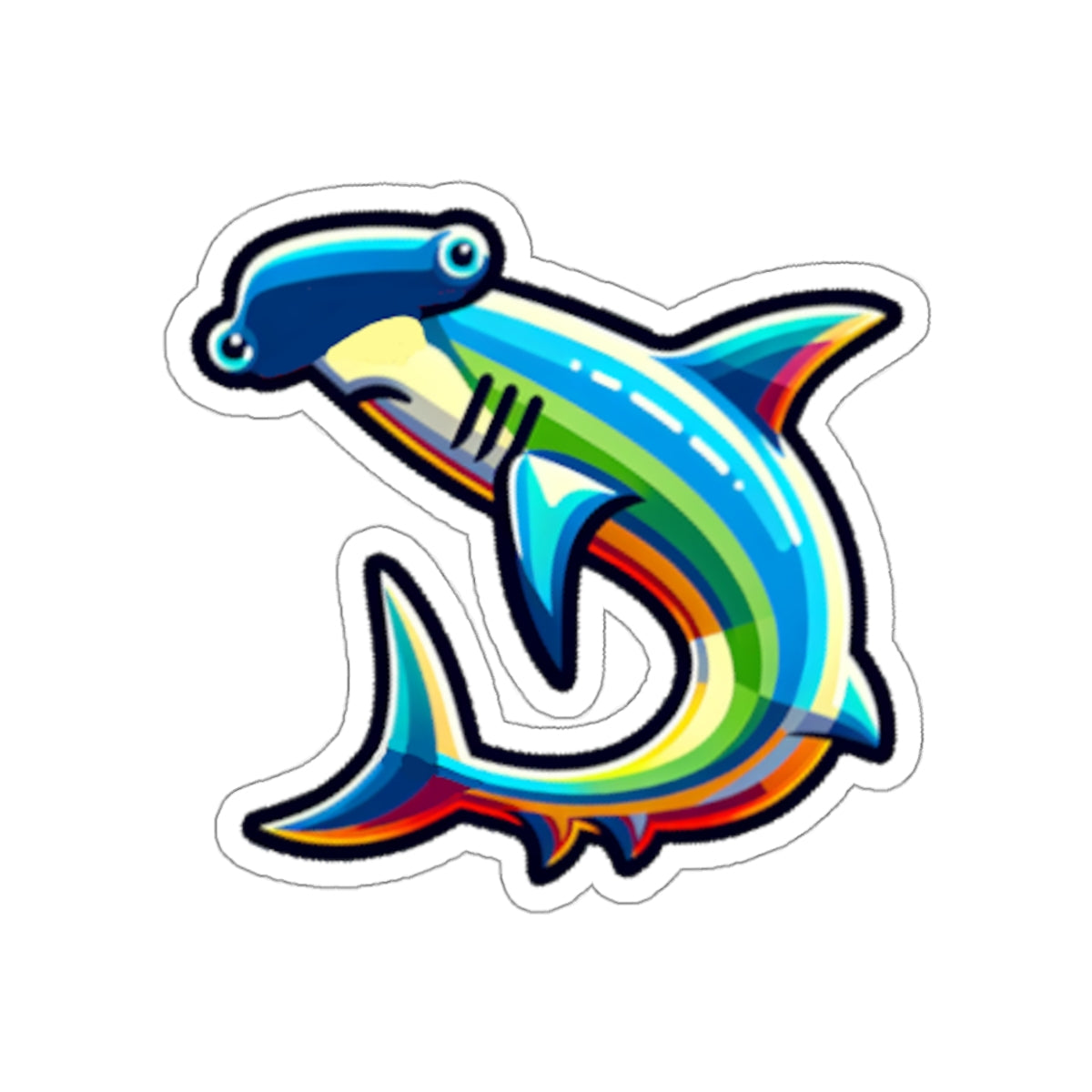Colorful Hammerhead Sticker