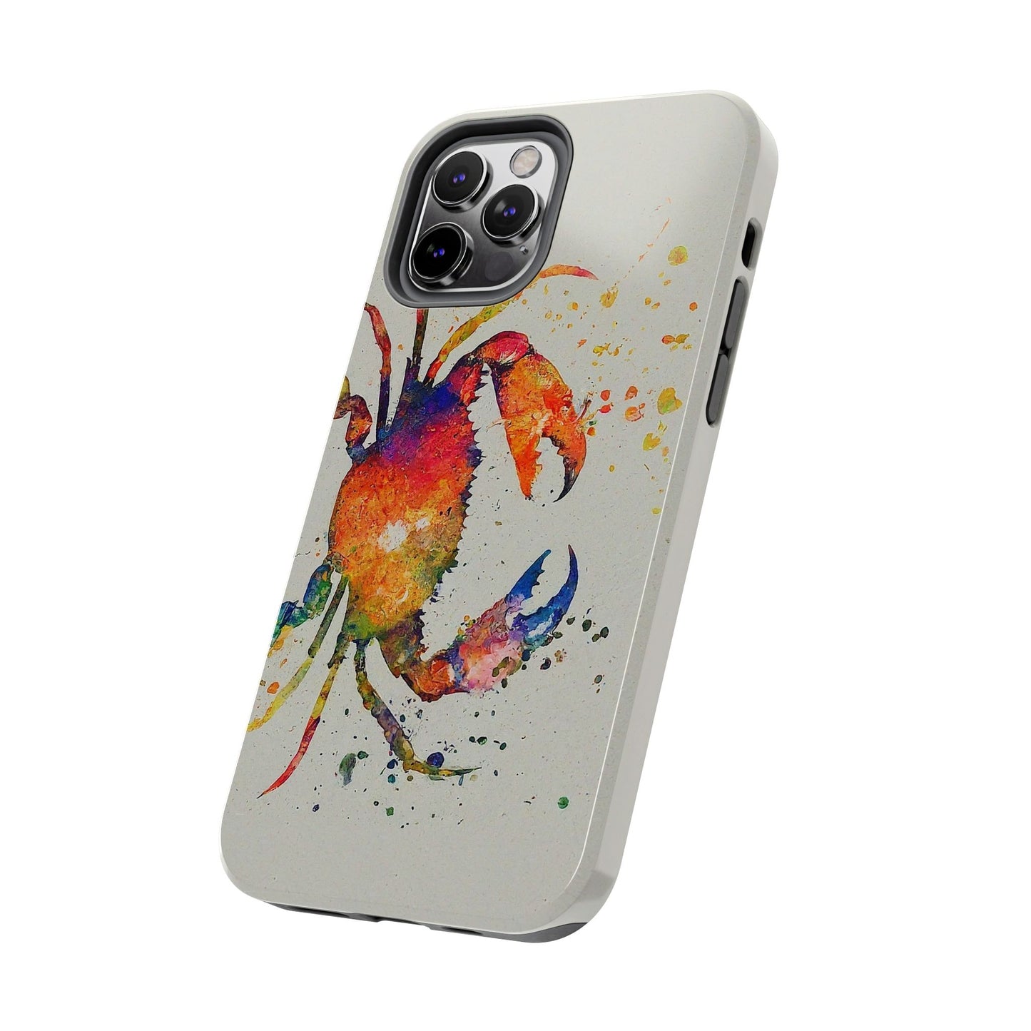Water Color Crab iPhone 12 Tough Phone Case