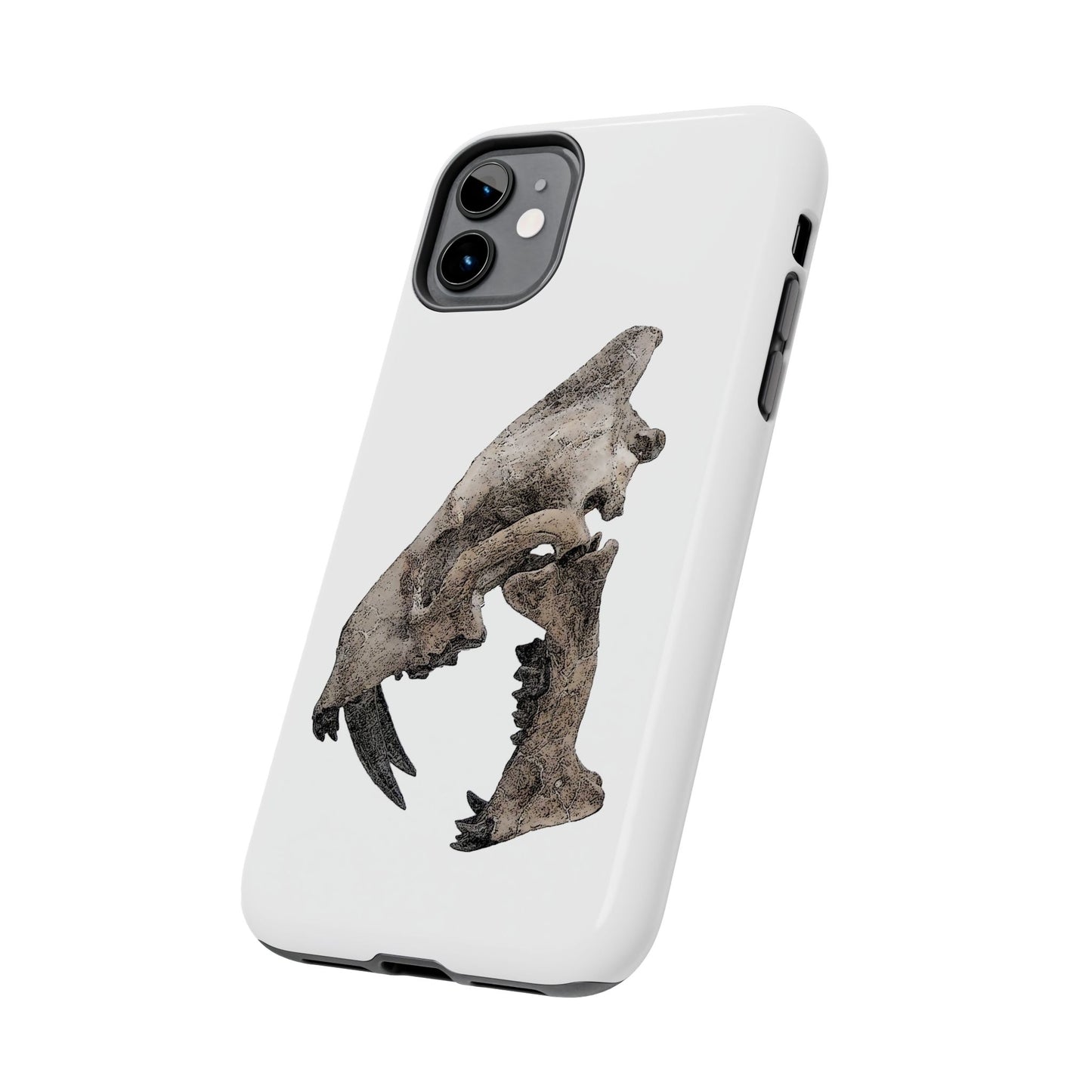 Ink Sketch Saber Cat iPhone 11 Tough Phone Case
