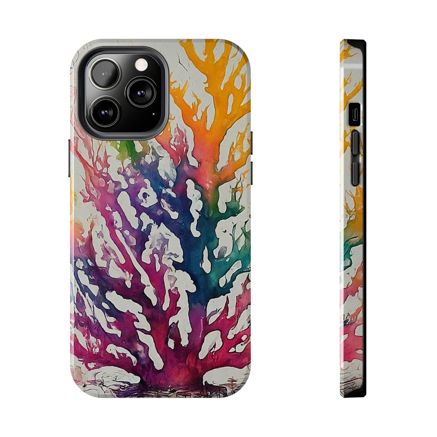 Water color Coral iPhone 13 Tough Phone Case