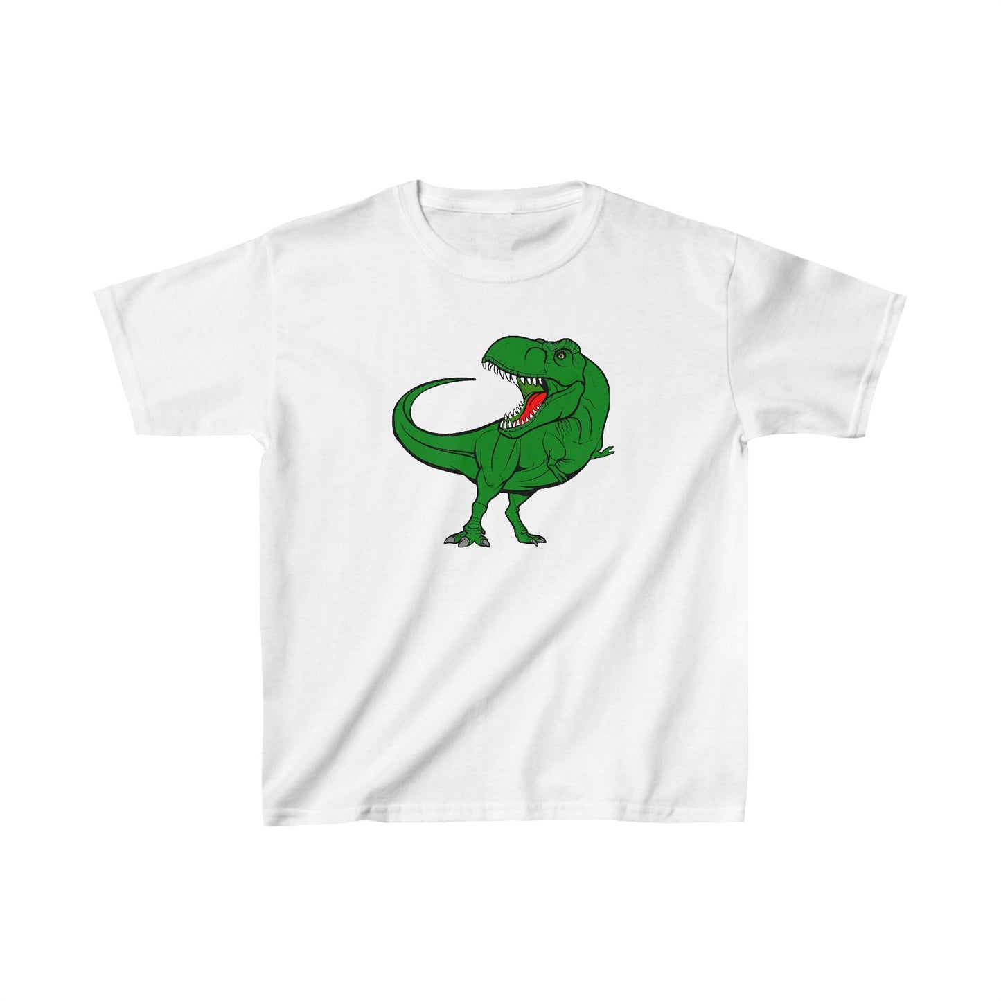 Kids Green Trex Dinosaur Tshirt