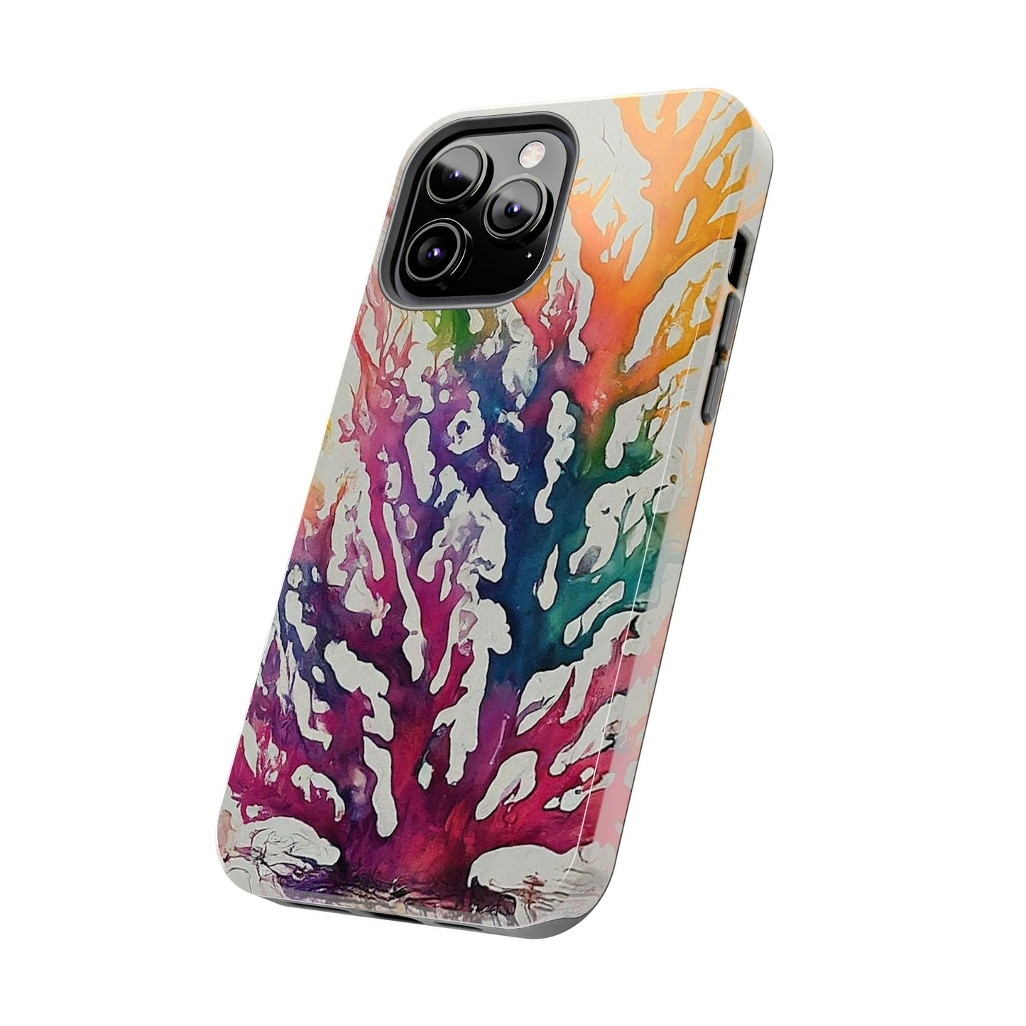 Water color Coral iPhone 13 Tough Phone Case